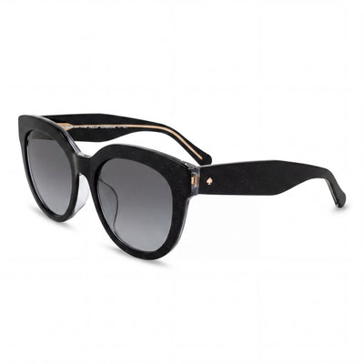 kate spade new york Seasonal Women's Black Grey Plastic Frame UV Protected Dark Grey Shaded Lenses 54mm