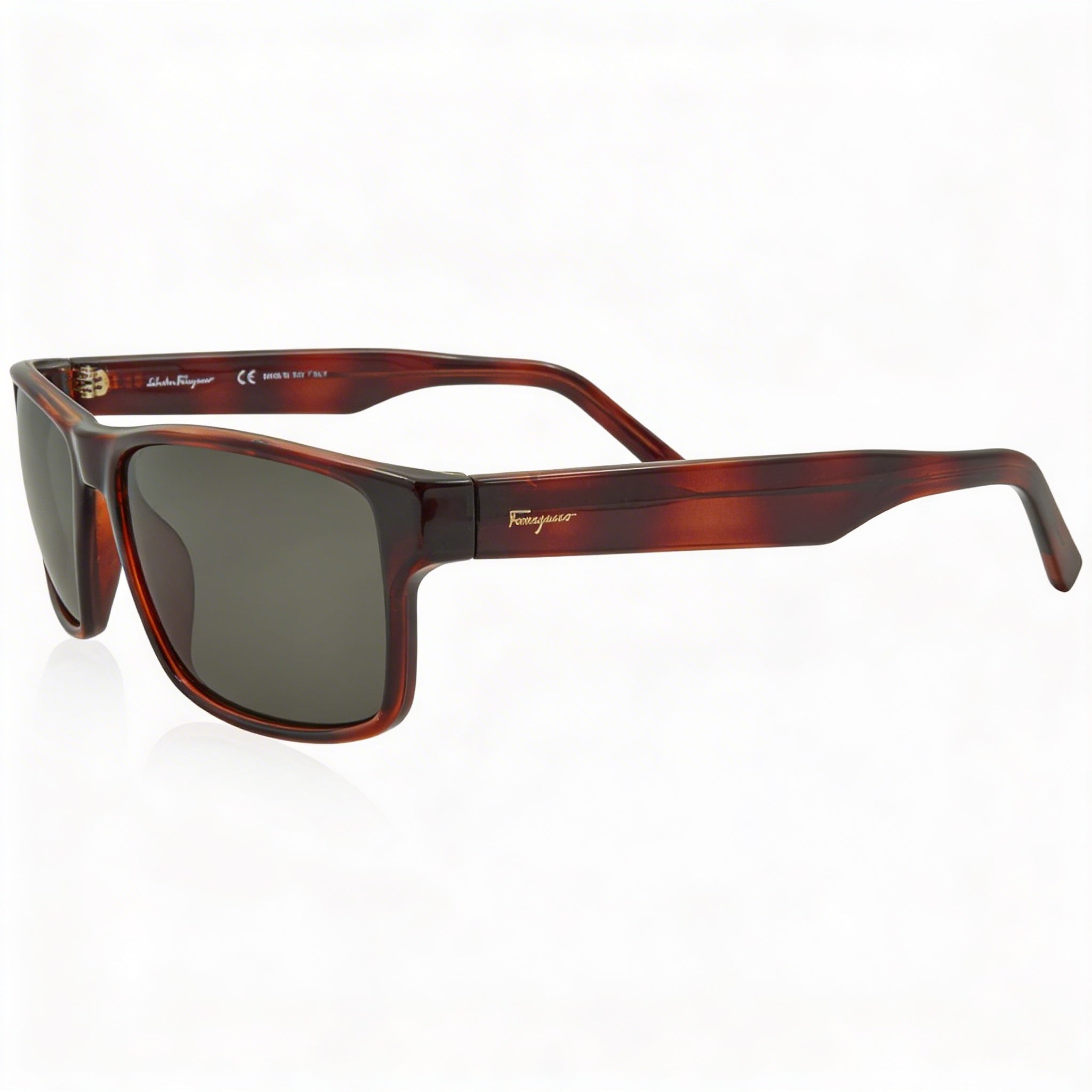Ferragamo sf960s 214 Unisex Tortoiseshell Plastic Rectangular UV Protected Sunglasses 58mm, Photo 1
