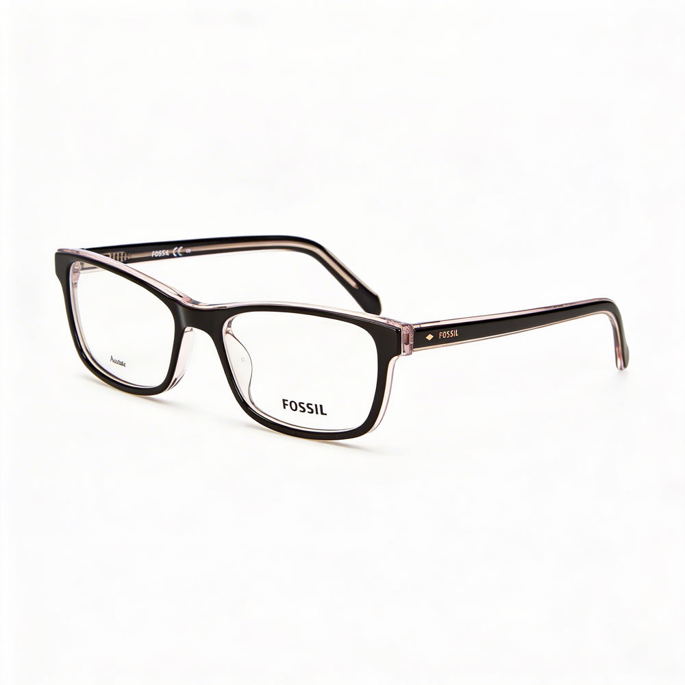 Gafas de sol Fossil Fos 7132 de acetato negro no polarizadas para mujer con lentes de policarbonato, lentes de 52 mm, puente de 16 mm, patillas de 140 mm