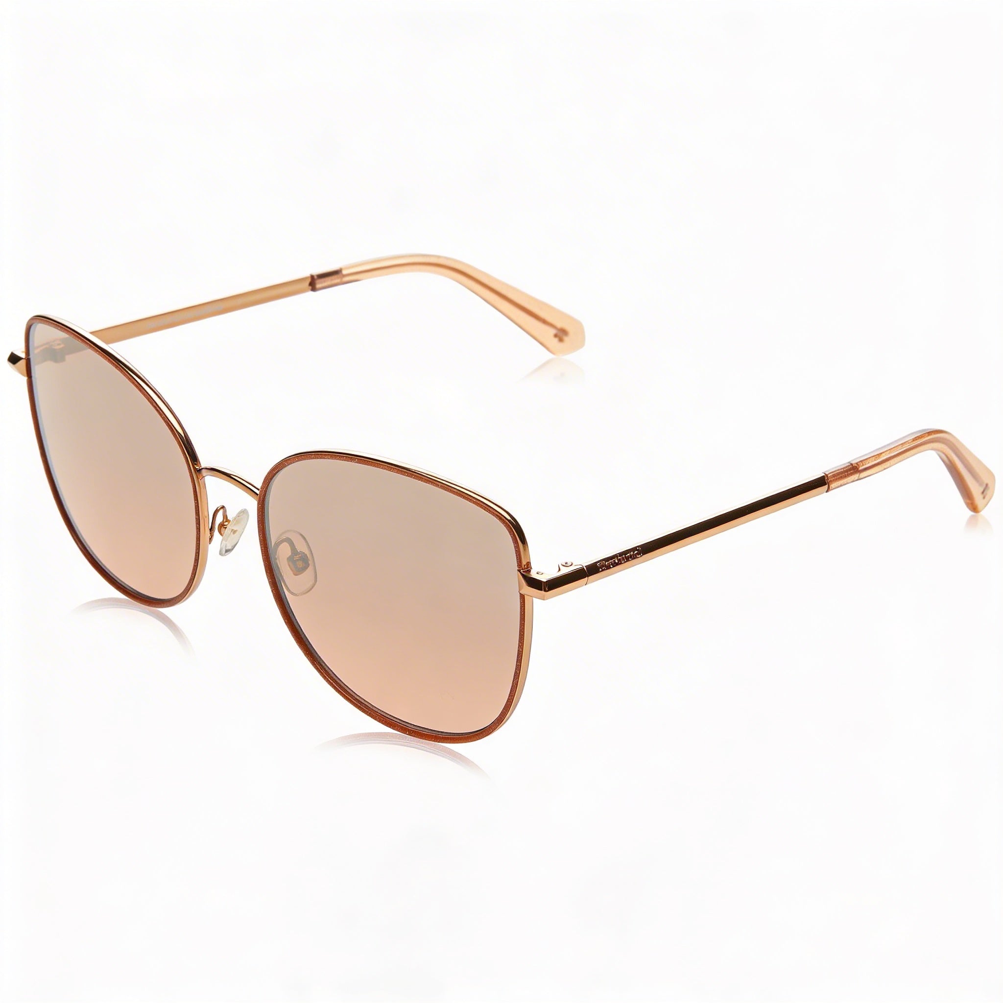 Gafas de sol Kate Spade New York Maryam/G/S de acero inoxidable dorado y rojo para mujer con lentes de espejo plateado degradado marrón, protección UV y no polarizadas de 56 mm, Photo 1