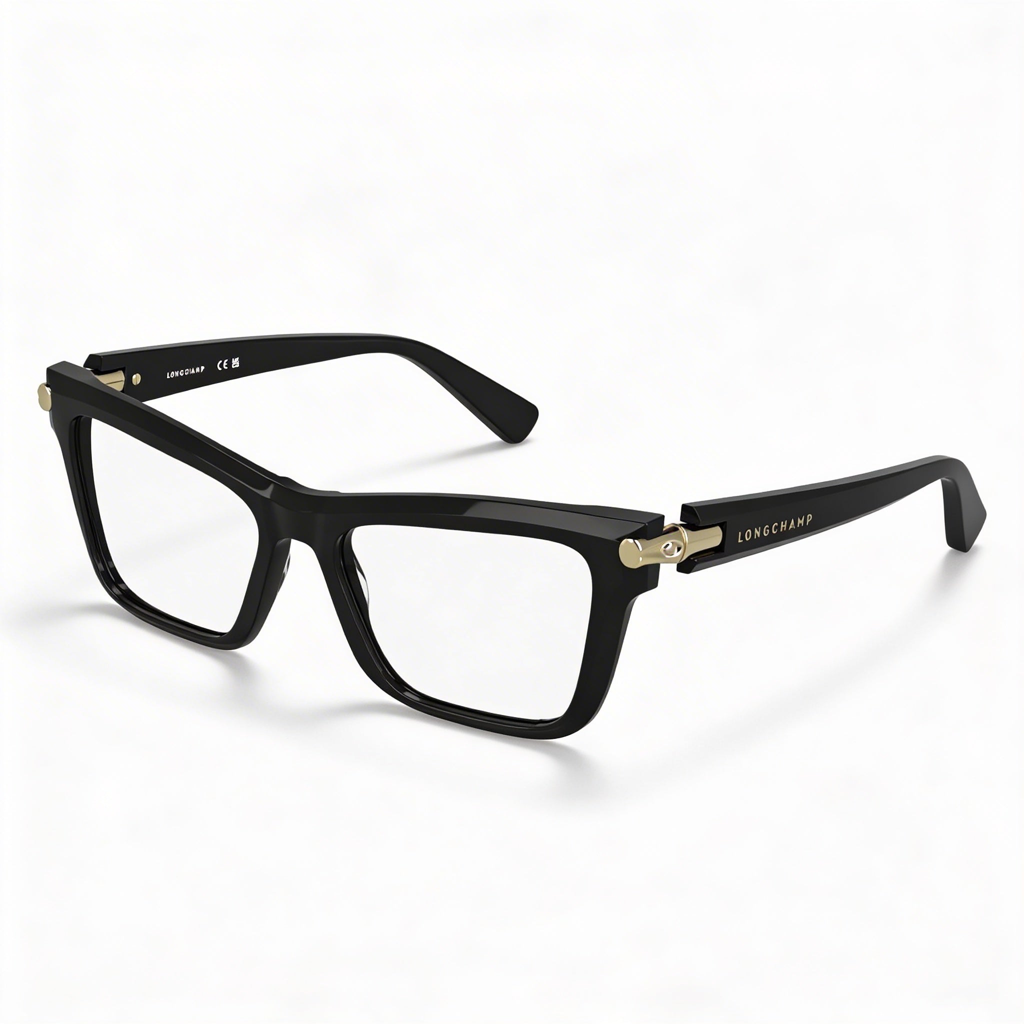 Gafas Oftálmicas Longchamp Colección Casual para Mujer, Armazón Negro con Cristales de Plástico Transparente 53-17-140, Photo 1