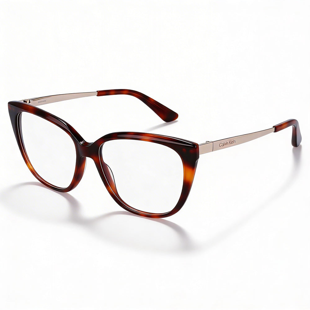 Calvin Klein Ck23520 Gafas Unisex con Montura Metálica y Lentes de Policarbonato en Havana, 54mm de Ancho de Lente