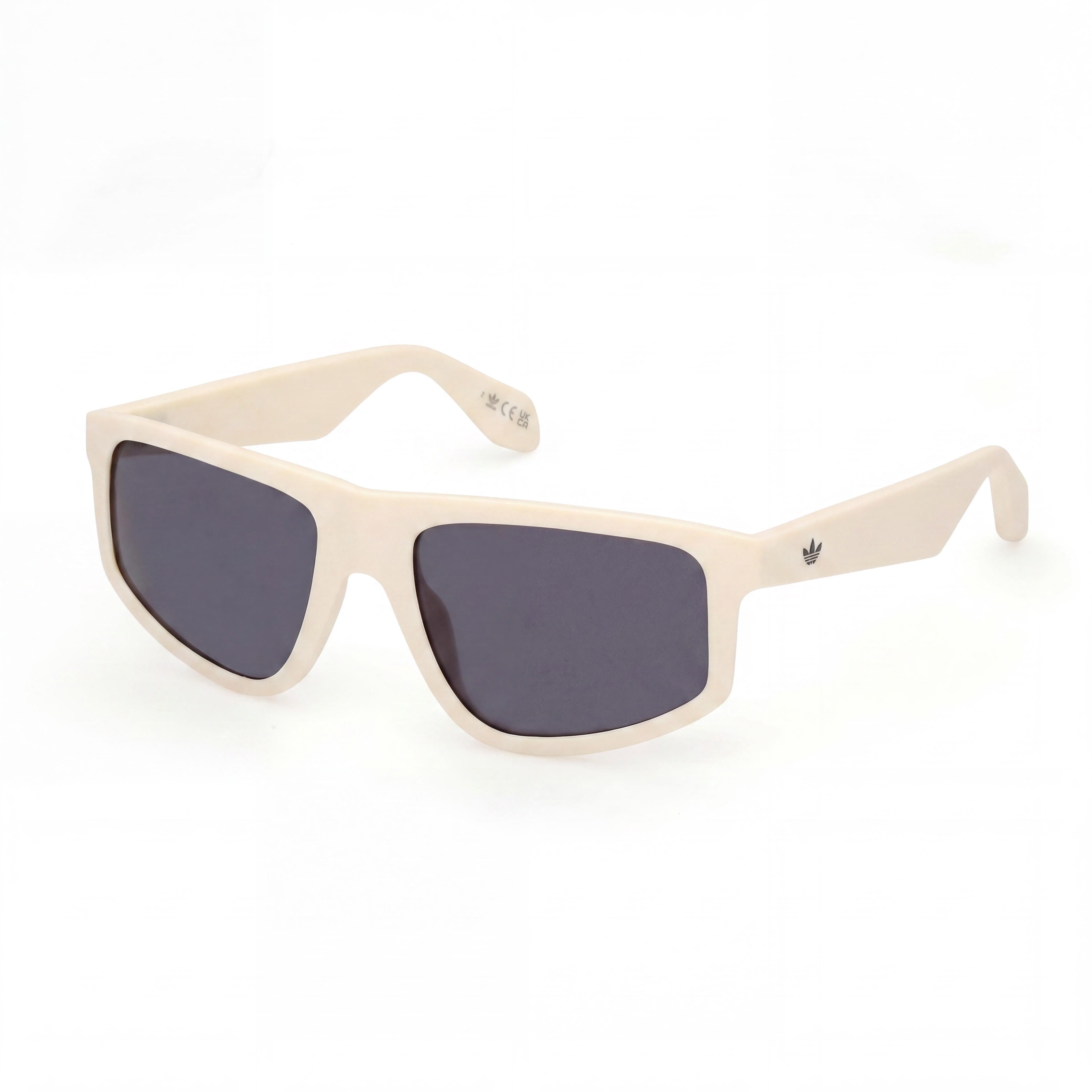 adidas Originals Or0108 Men's Matte White Stainless Steel UV Protection Non-Polarized 55mm Sunglasses, Photo 1
