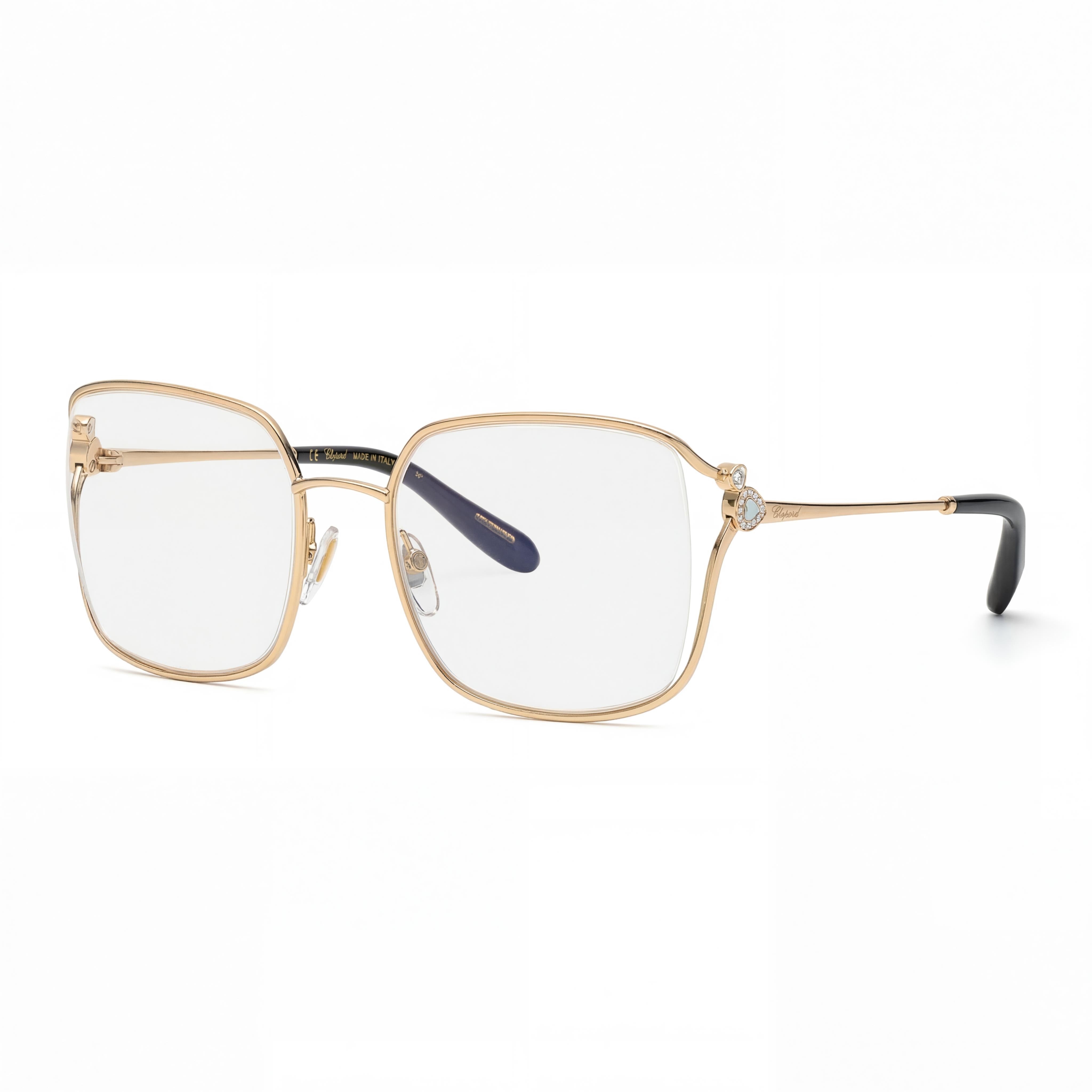 Chopard Casual VCHG29S Women's Metal Frame with Polycarbonate Lenses Oro Rose' Lucido Totale Sunglasses 53mm, Photo 1