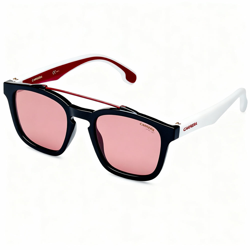 Carrera 1011/S Unisex Black Burgundy Plastic Non-Polarized Sunglasses with Anti-Reflective Burgundy Lenses 52mm