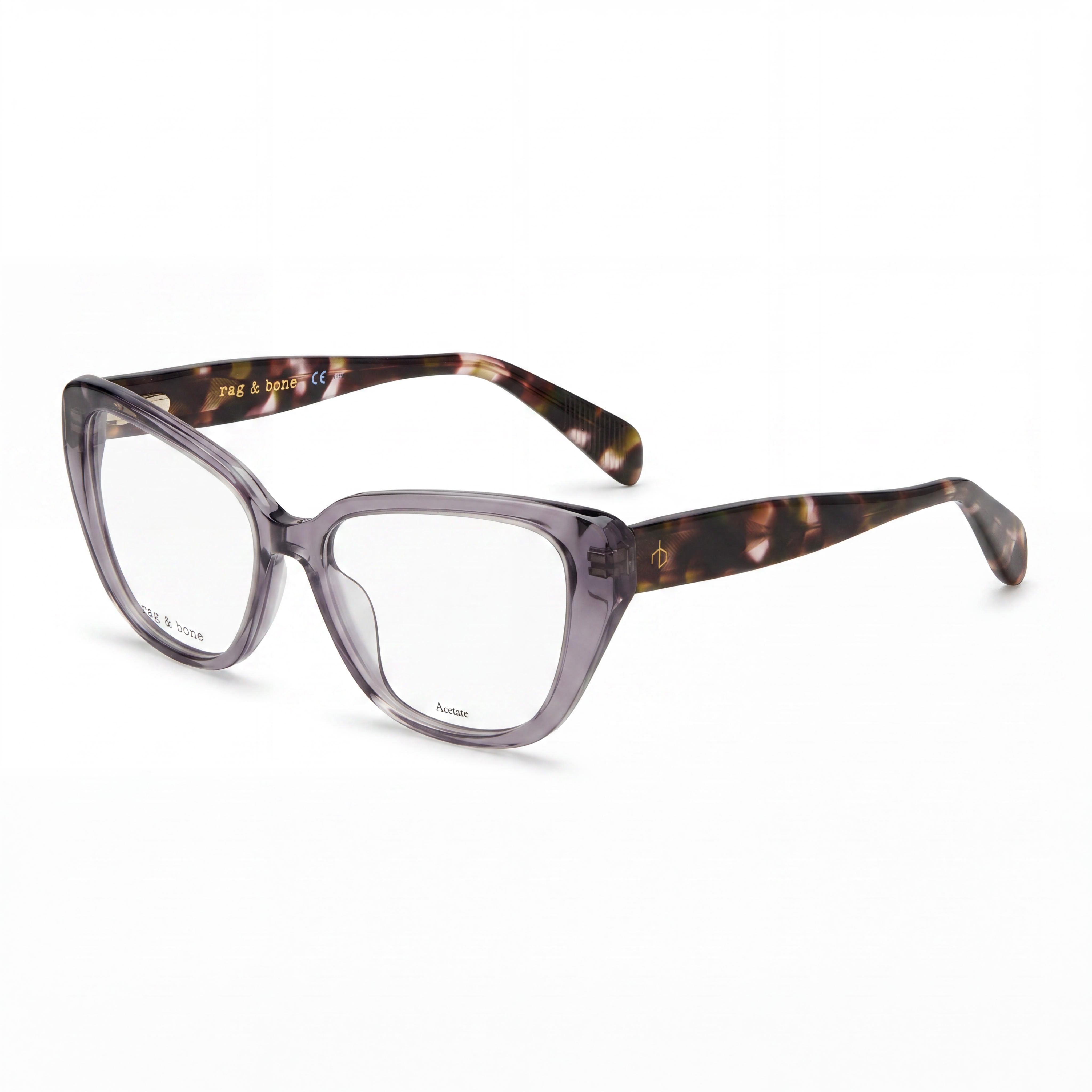 Rag & Bone Women's Modern Multicolored Acetate Non-polarised Grey Lens Sunglasses 54mm, Photo 1