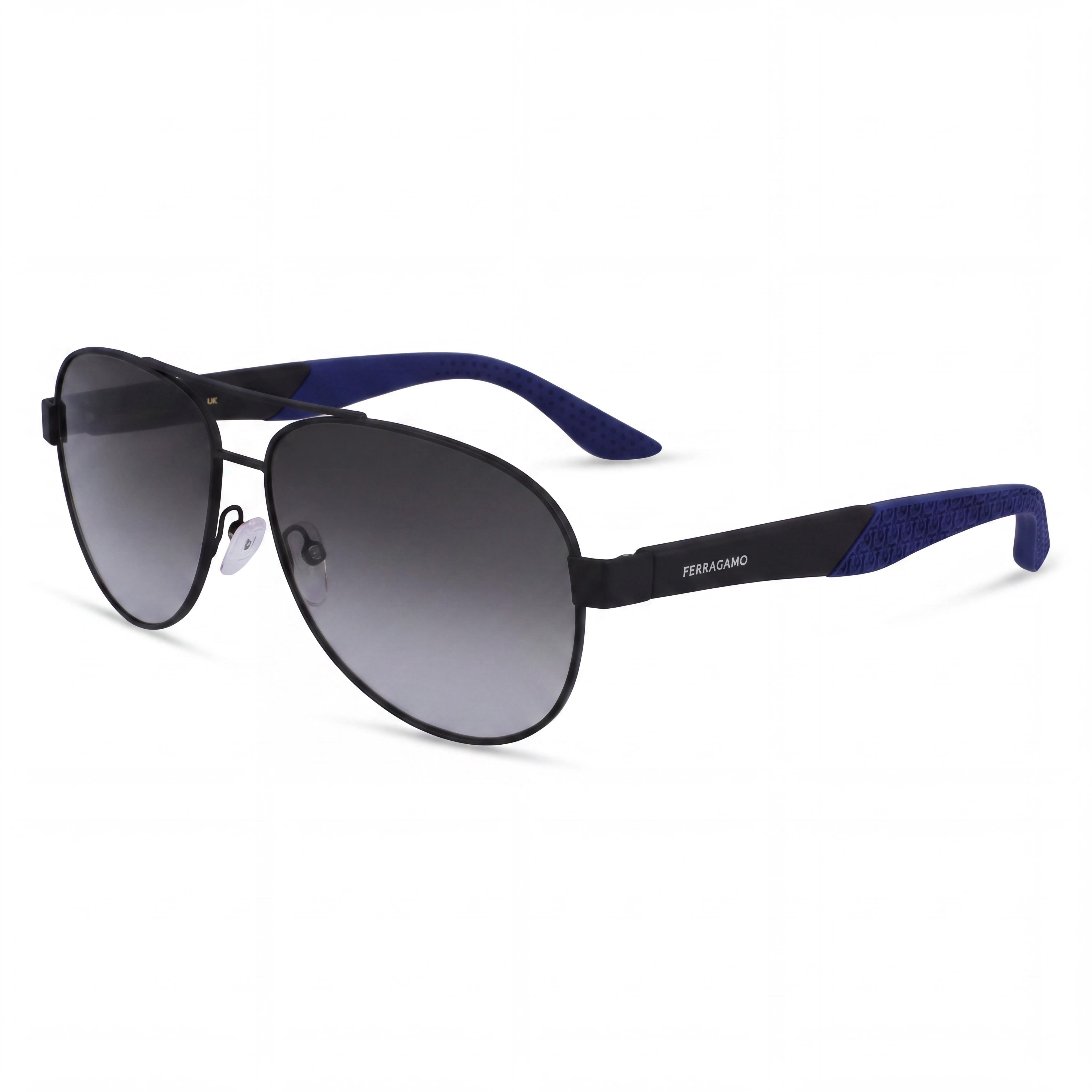 Salvatore Ferragamo Sf275sn Unisex Stainless Steel Matte Black Non-Polarized UV Protection 62mm, Photo 1