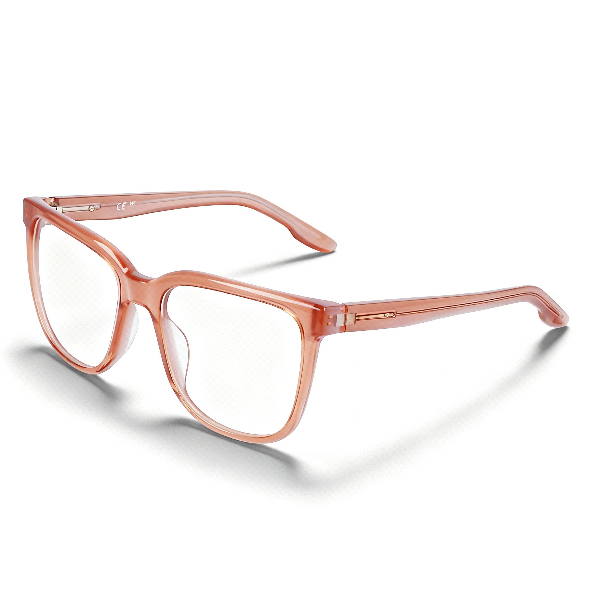 Nike Modern 7166 Women's Acetate Non Polarized Eyeglasses in Milky Warm Sand Laminate, 53mm Lens Width