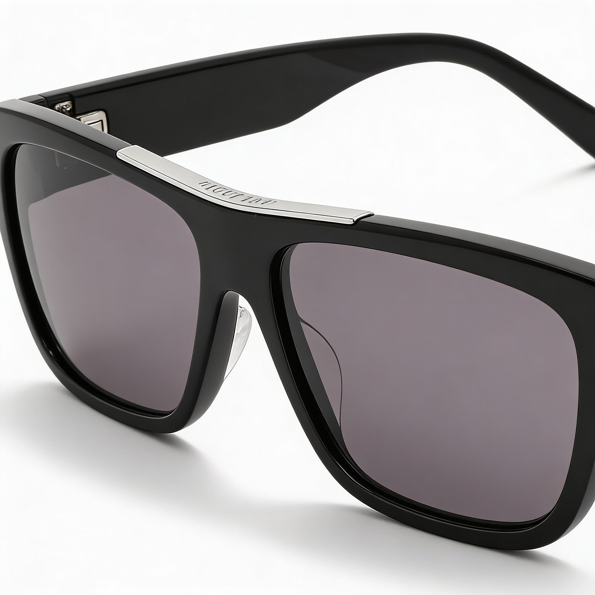 Givenchy GV40006U Unisex Square Black Acetate Dark Grey Non-Polarized 100% UV Protection 58mm Sunglasses, Photo 1