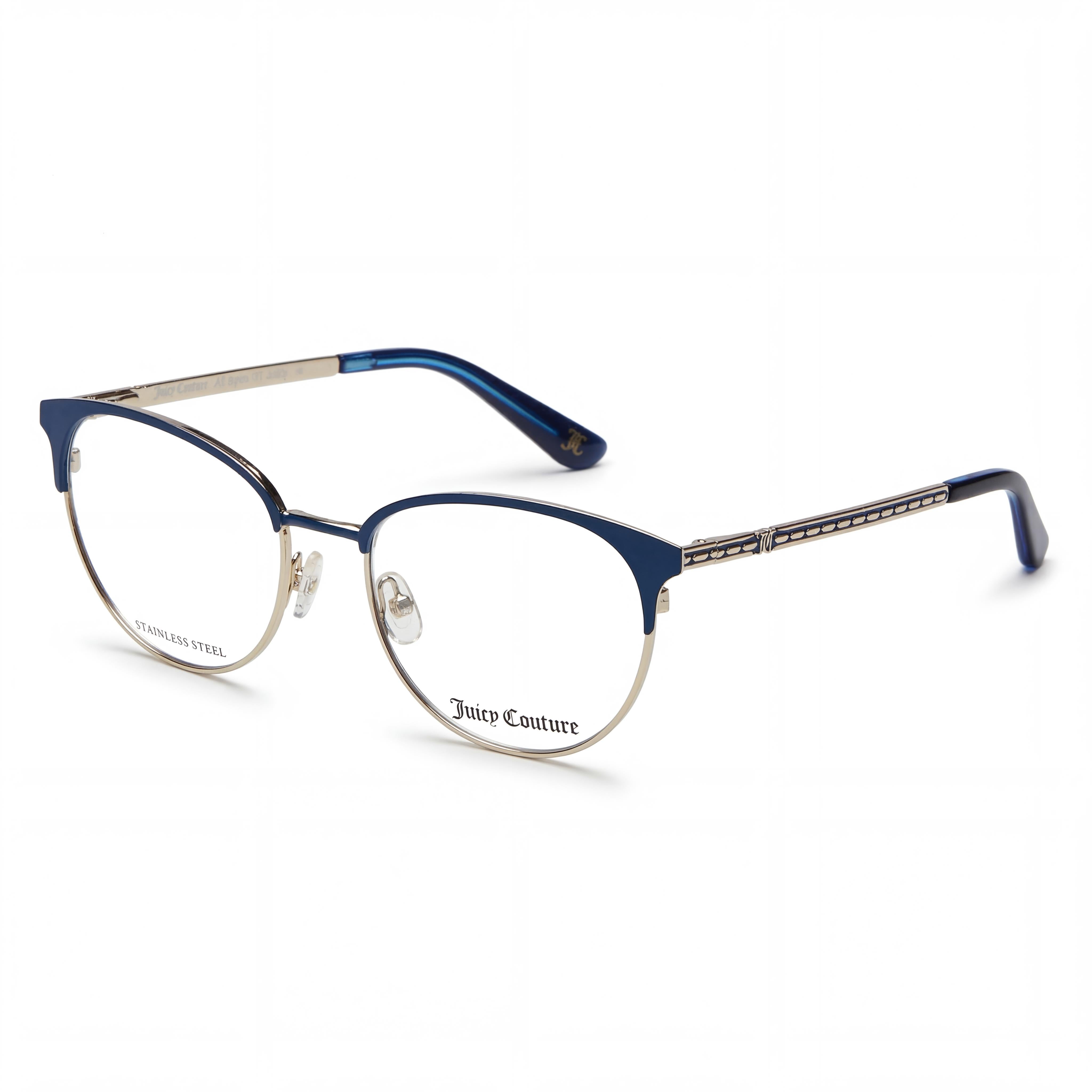 Gafas de sol Juicy Couture Ju 230/g unisex modernas, montura de acero de aleación azul mate, lentes de policarbonato no polarizadas de 52 mm, Photo 1