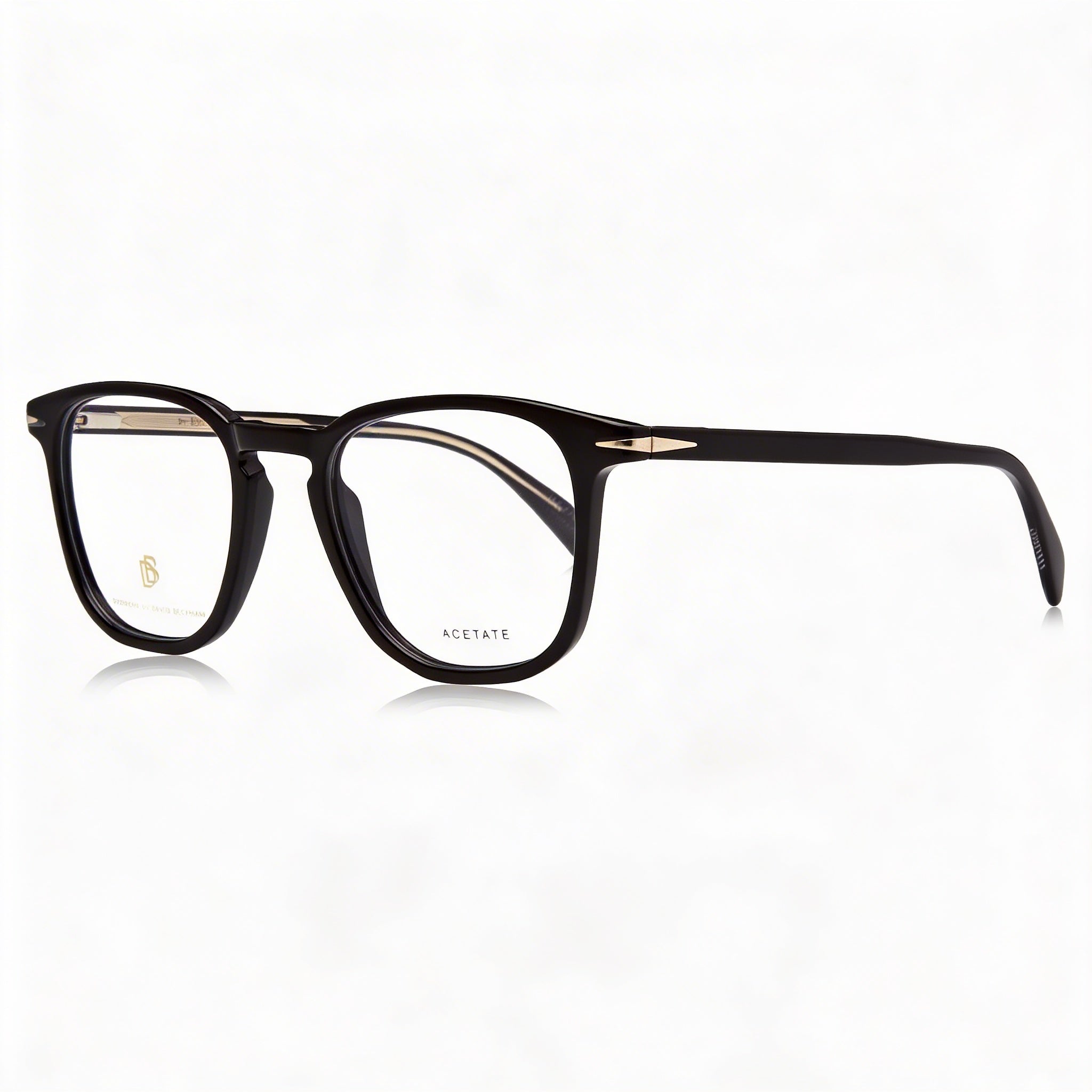 David Beckham Db 1050 Gafas de sol unisex modernas con montura de acetato negras no polarizadas de 49 mm de ancho de lente, Photo 1