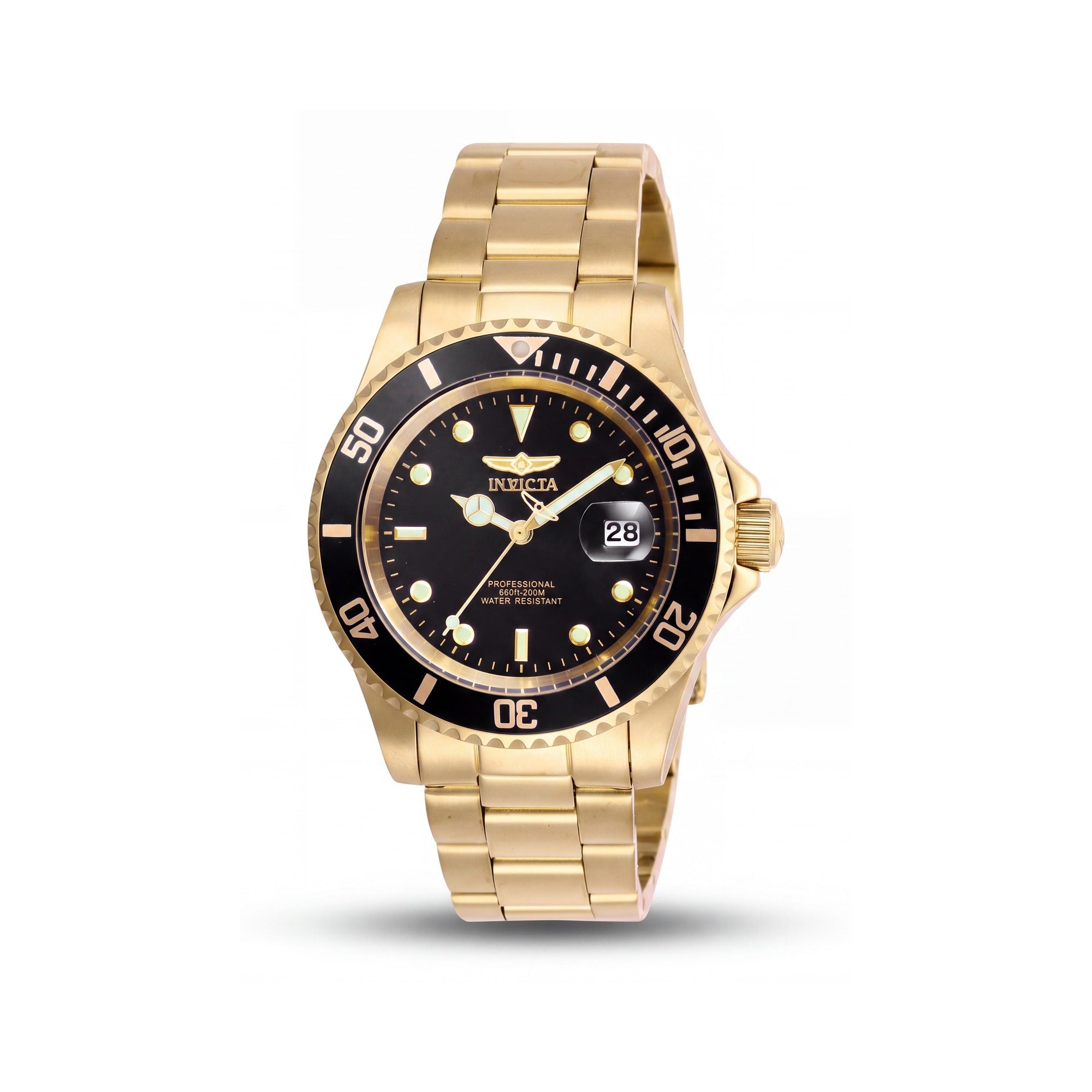 Invicta Men's Pro Diver 26975 Quartz Stainless Steel Black Dial 40mm Glow In The Dark Water Resistant Watch, Photo 1