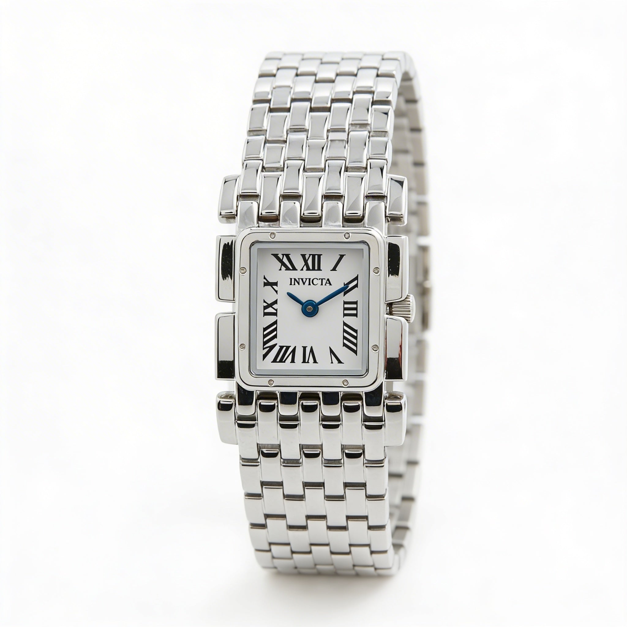 MAYAMAR bracelet Unisex 21mm Silver Stainless Steel White Dial Water Resistant 3 Bar Precise Electronic Quartz Watch, Photo 1