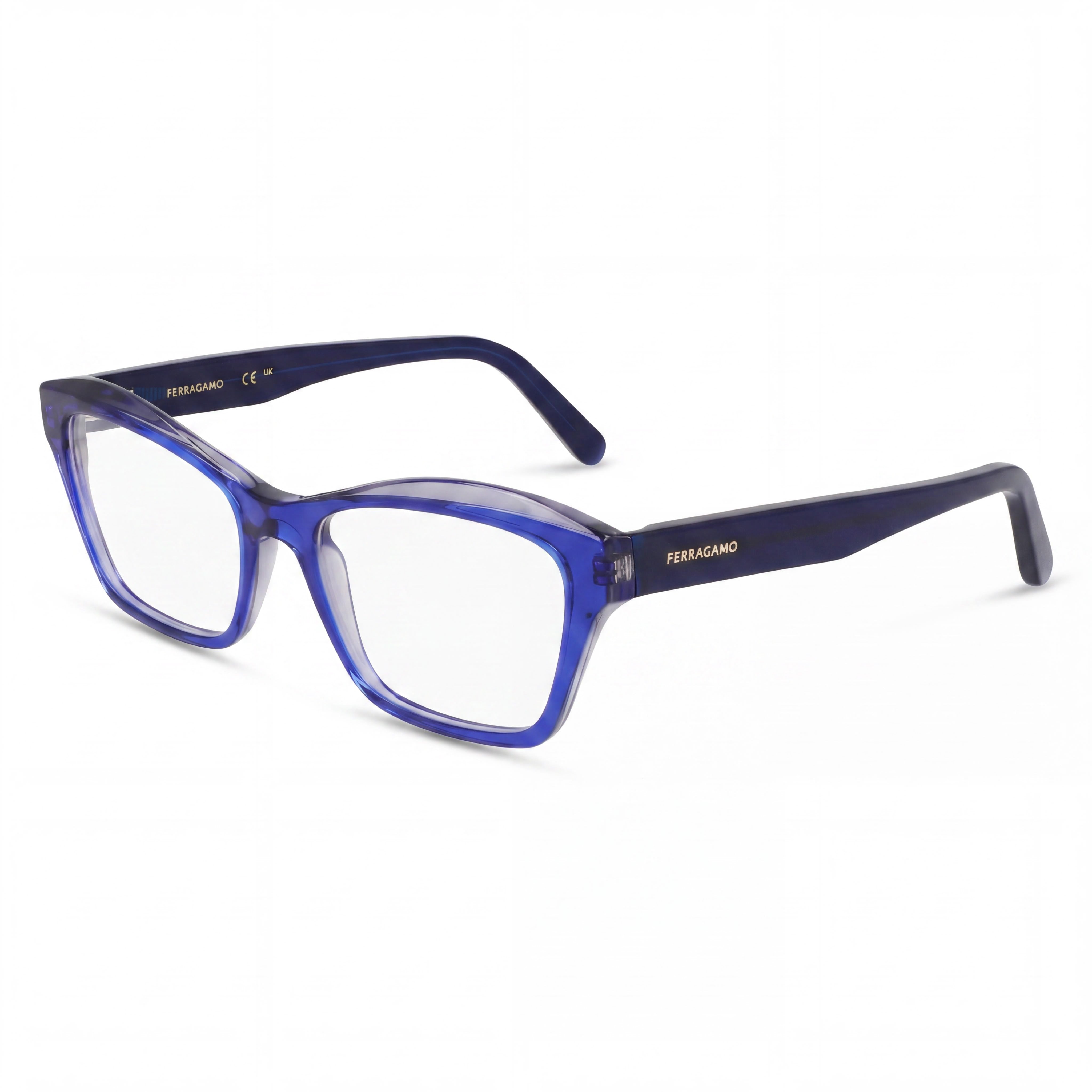 Gafas de acetato Salvatore Ferragamo para mujer, modelo Modern, color azul/gris, 53mm, Photo 1