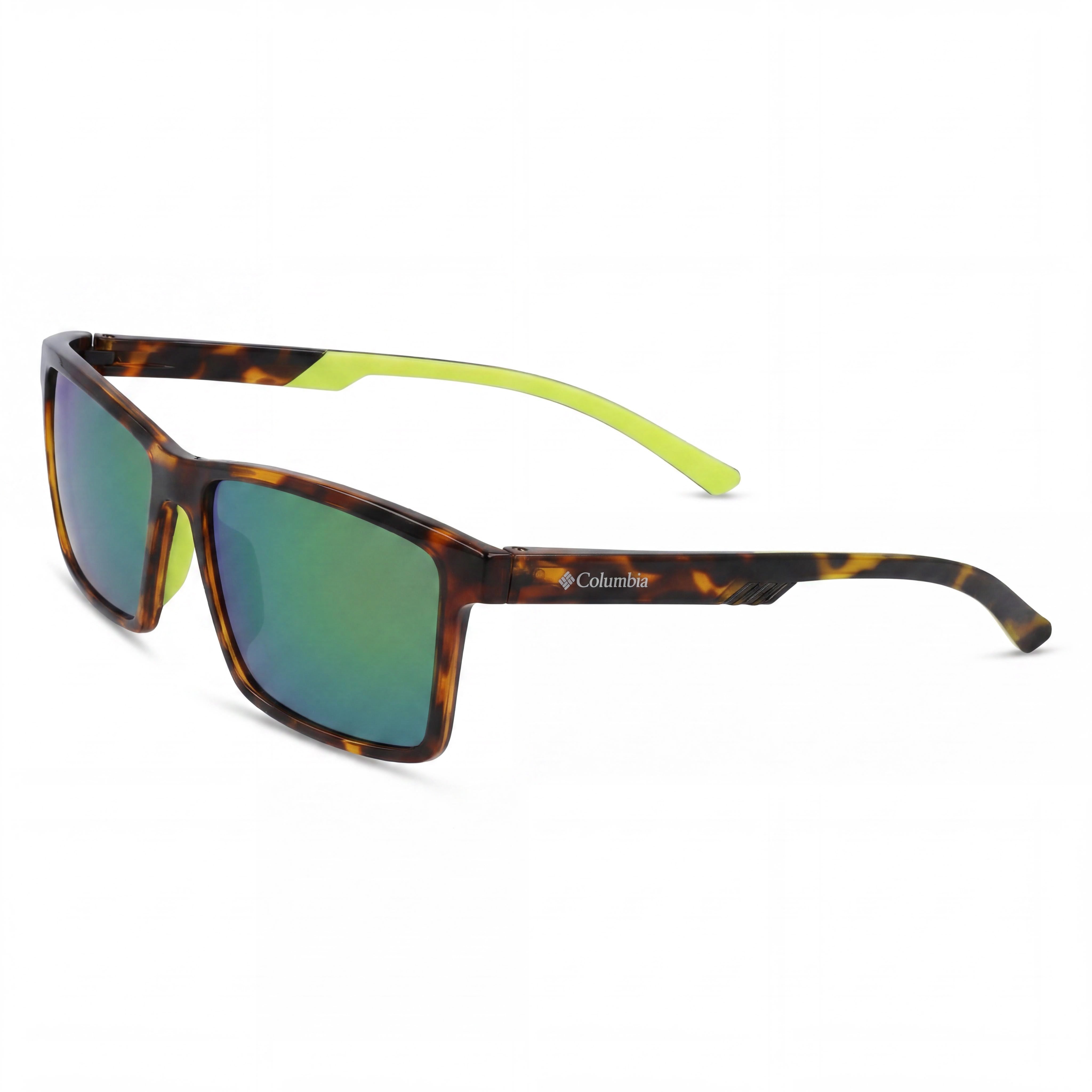 Columbia C569sp Triple Canyon Men's Dark Tortoise Plastic UV Protection Sunglasses with Green Flash Mirror Lenses 55mm, Photo 1