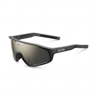 bollé Gafas de sol unisex-adulto, montura de nailon en negro mate y dorado, lentes de policarbonato en negro y dorado no polarizadas con protección UV