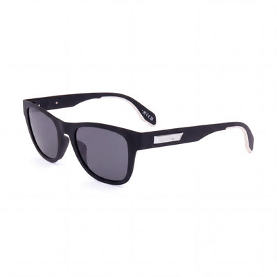 Gafas de sol casuales adidas para hombre y mujer con montura de plástico negro mate, lentes ahumadas y protección UV, tamaño 51/20/145
