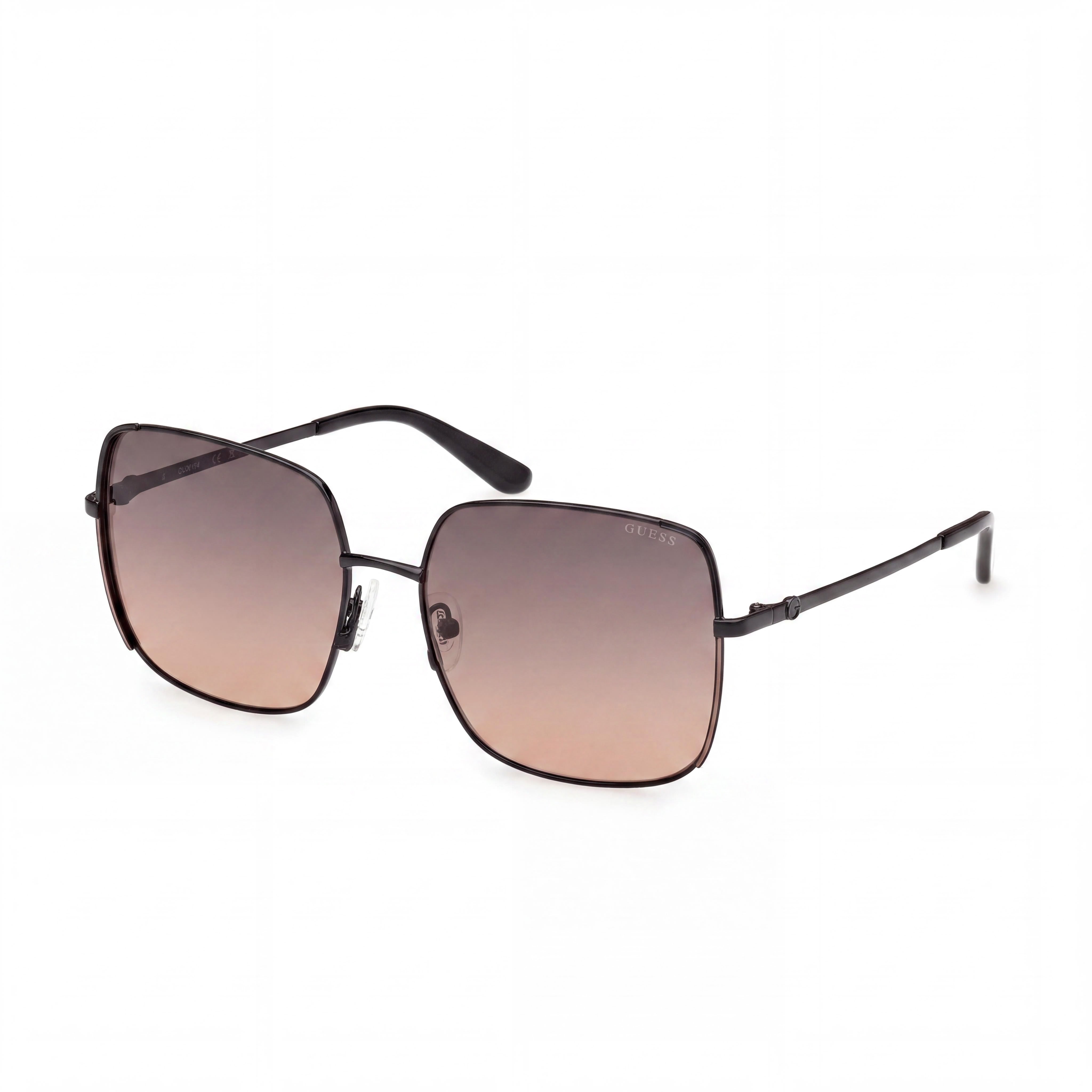 GUESS Women's Gu00194 Shiny Black Acetate Sunglasses 58mm, Photo 1