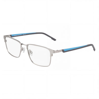 Flexon E1154 Men's Acetate Eyeglasses Satin Silver Cerulean 54mm