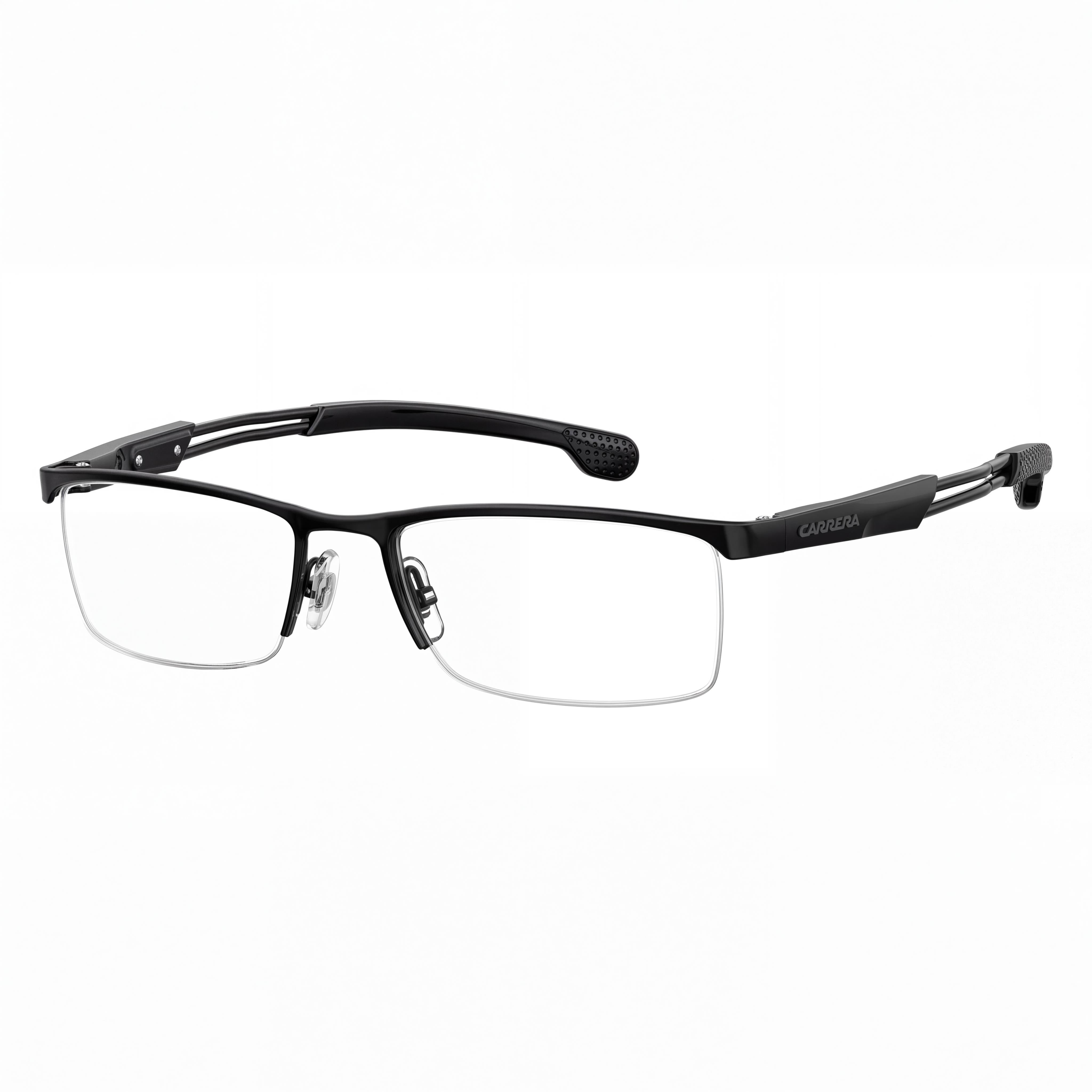 Carrera Men's Carrera 4408 Black Metal Semi-Rimless Rectangular Eyeglasses 56mm, Photo 1