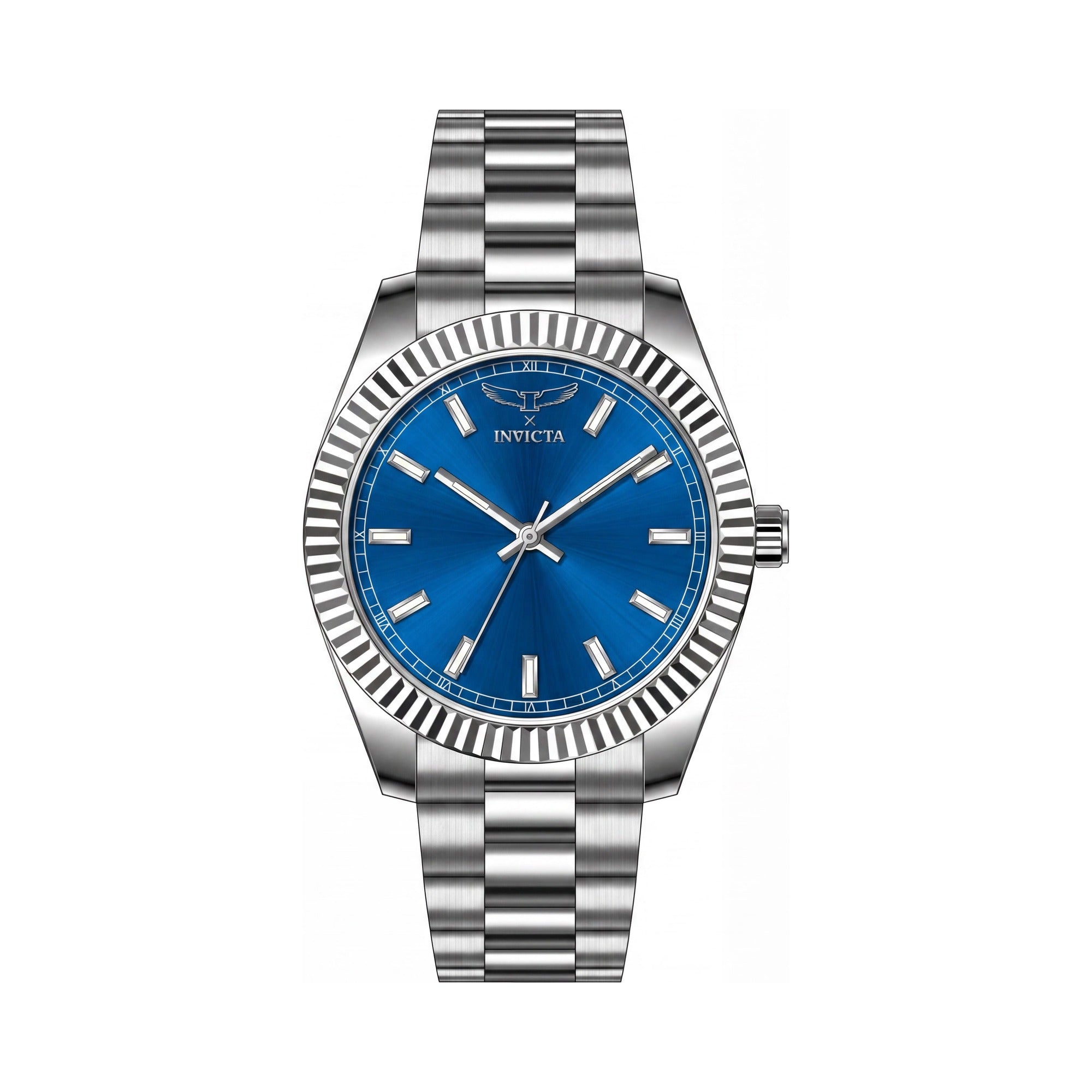 Reloj de cuarzo unisex Invicta Specialty 69015, caja de acero inoxidable de 40 mm, esfera azul, brazalete de acero inoxidable., Photo 1