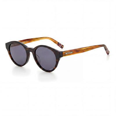 Gafas de sol Missoni Modern para mujer, de acetato, estilo Havana Horn, con protección UV y lentes de policarbonato (43,3-20-145 mm)