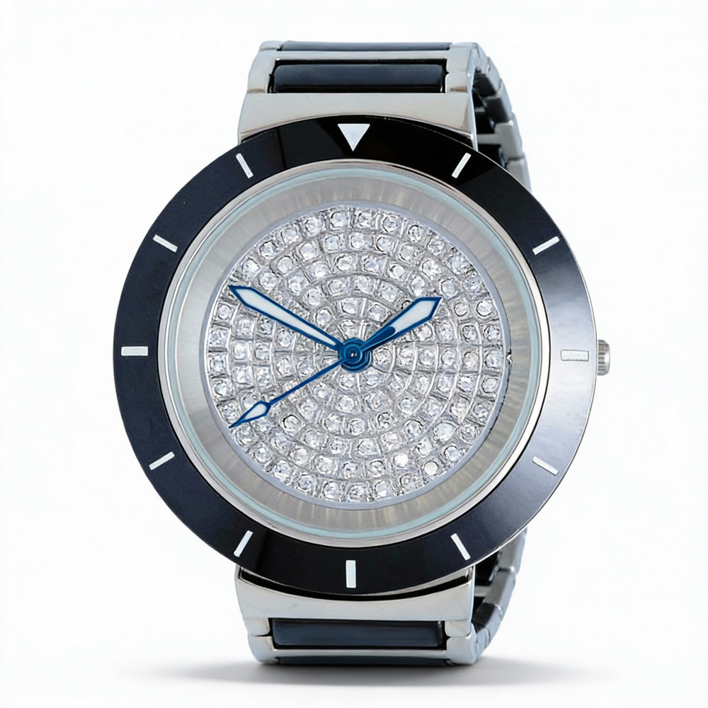 Oniss Women's Toulon ON7261 Silver Dial Stainless Steel Quartz Watch with Scratch Resistant Mineral Crystal