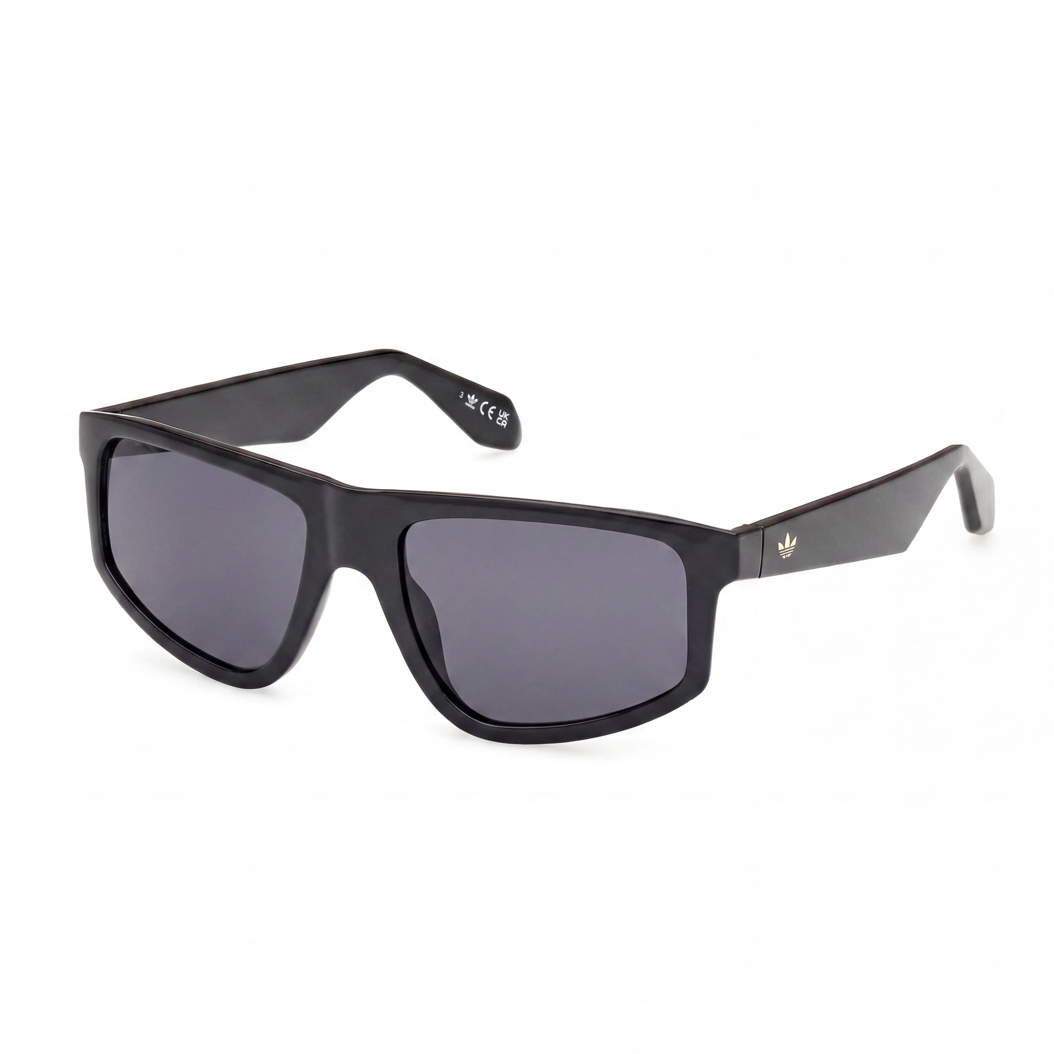 adidas Originals Or0108 Unisex Shiny Black Eyeglasses Frames, Ready for Prescription Lenses, Featuring Clear Demo Lenses, Photo 1