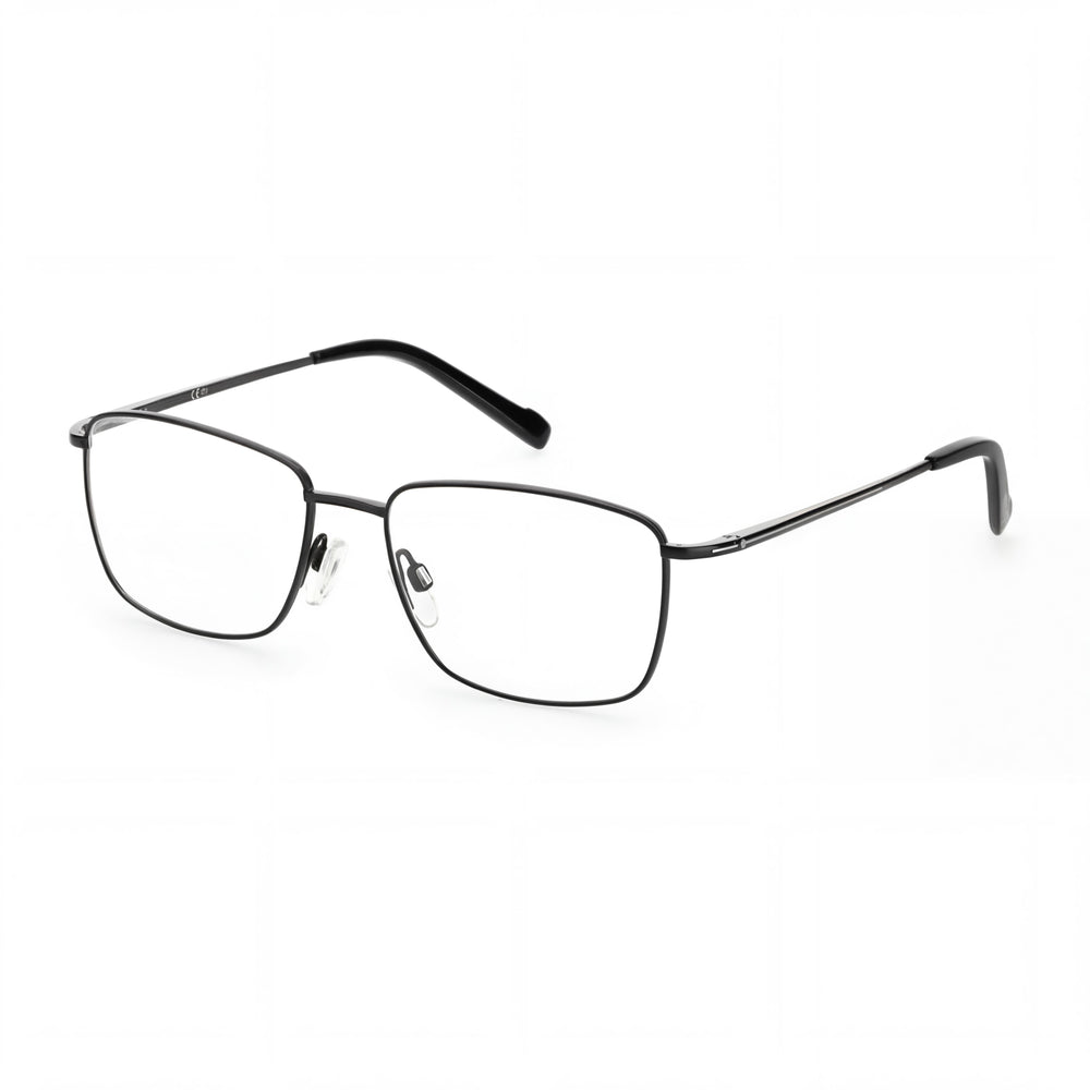 Pierre Cardin P.C. 6868 Unisex Titanium Frame in Matt Black, Rectangular Style, Polycarbonate Lenses, Size 58mm