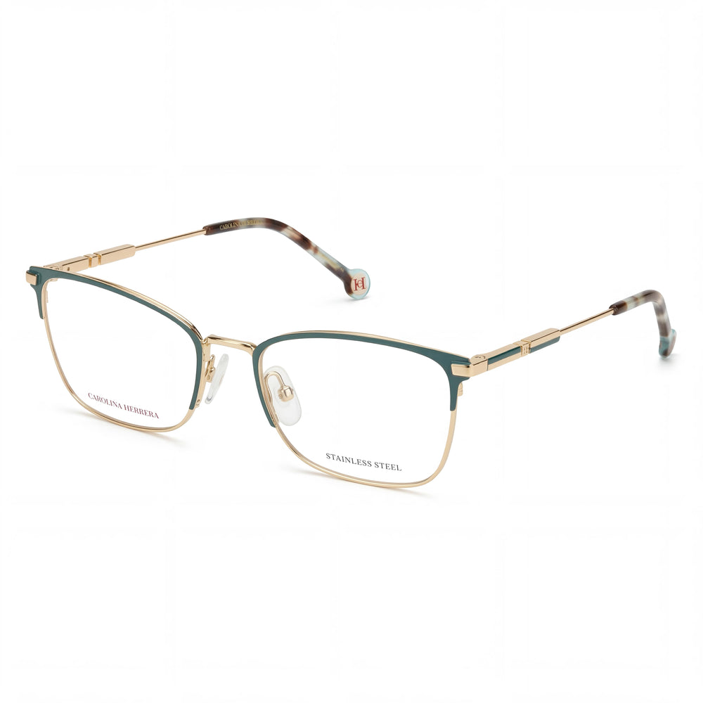 Carolina Herrera Women's Classic Stainless Steel Gold Green Frame Non-Polarized Lens Sunglasses 54mm