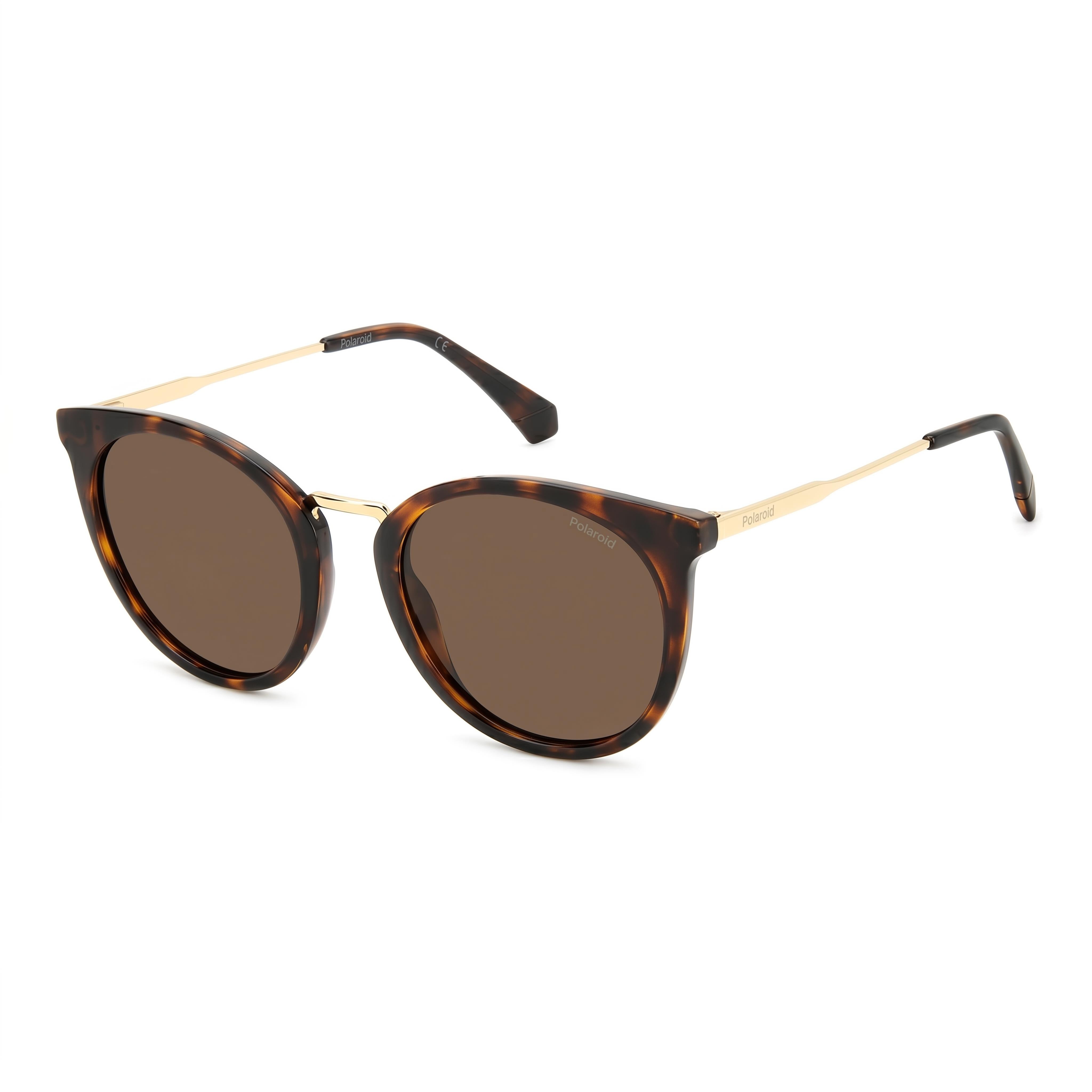 Polaroid Eyewear Contemporary Women's Cat Eye Polycarbonate Havana Frame Bronze Polarized Sunglasses 53-21-145, Photo 1