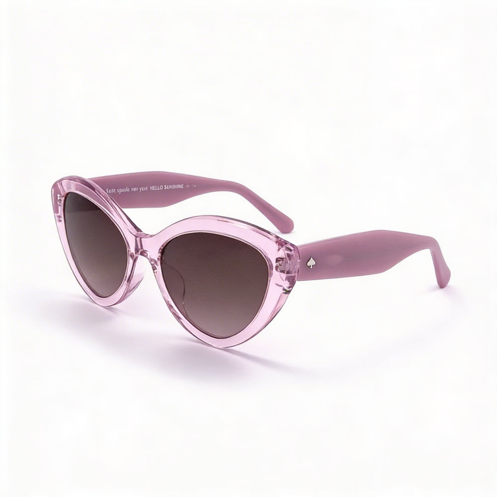 Kate Spade New York Seasonal Women’s Violet Brown Acetate Brown Shaded Polyester UV Protected Sunglasses 55mm