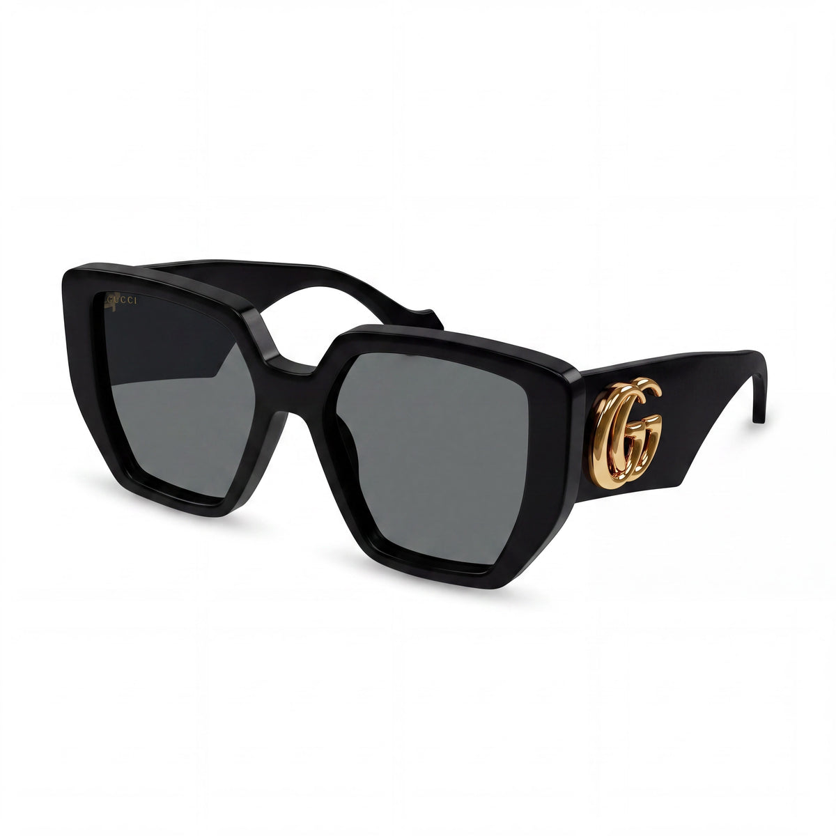 Gucci GG0956S Contemporary Women's Black Grey Cat Eye Full Rim Plastic Non-Polarized Sunglasses 54mm, Photo 1