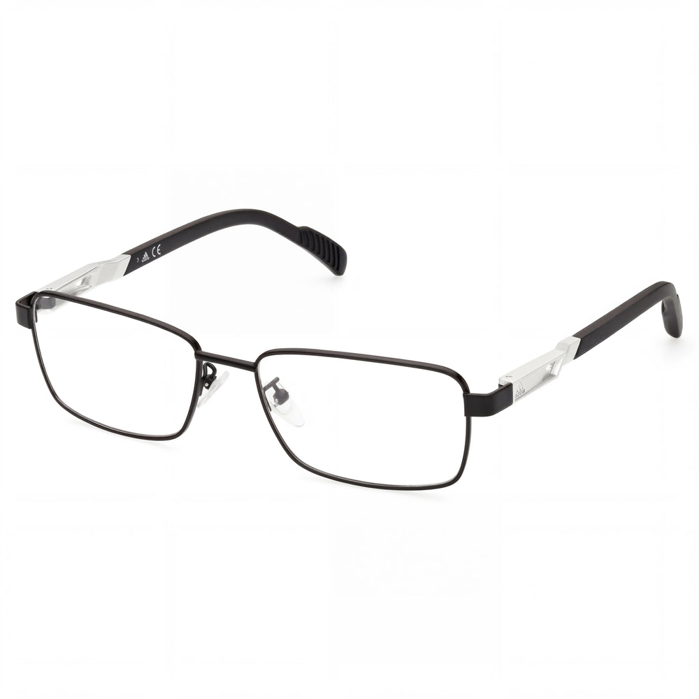 Adidas Sp5025 Men's Matte Black Metal Frame with Clear Polycarbonate Lenses Eyewear 55mm