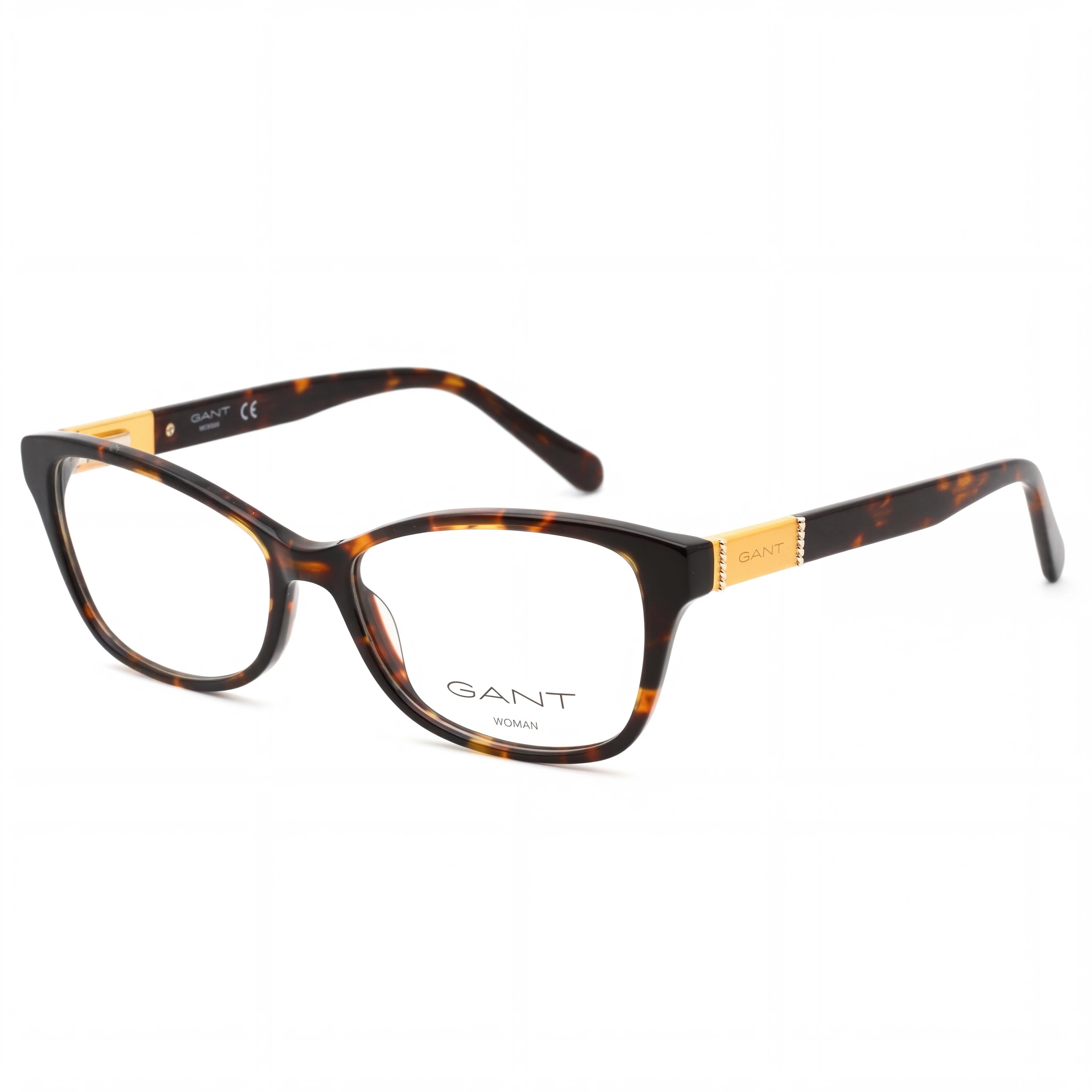 Gafas Gant Casual para mujer con montura de plástico y lentes de policarbonato de demostración en color Habana Oscuro 53-15-140, Photo 1