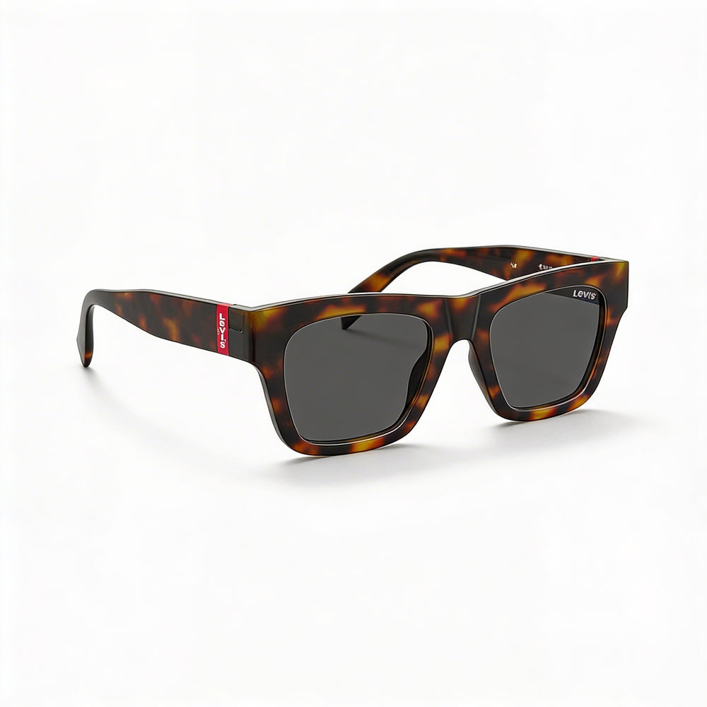 Gafas de sol unisex Levi's LV 1026/S con montura de poliamida ecológica en color Havana 2 y lentes de policarbonato de 52 mm