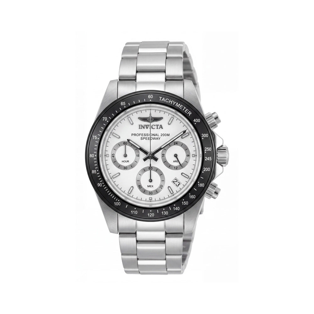 Invicta Speedway Colección Pulsera 26111 Unisex 39mm Acero Inoxidable Esfera Plateada Reloj Que Brilla En La Oscuridad