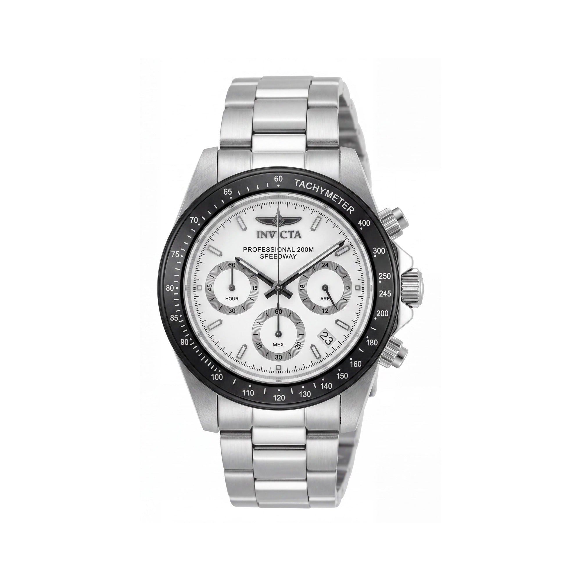 Invicta Speedway Colección Pulsera 26111 Unisex 39mm Acero Inoxidable Esfera Plateada Reloj Que Brilla En La Oscuridad, Photo 1