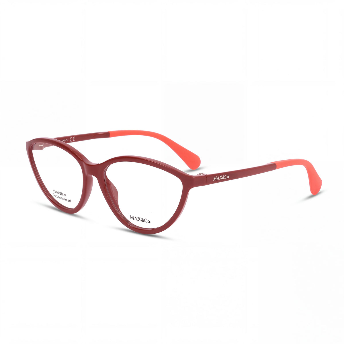 Gafas graduadas de mujer MAX &CO MO5044 con montura inyectada de estilo moderno en color burdeos, tamaño 55-14-140, Photo 1