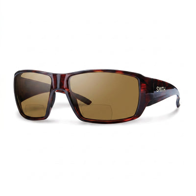 Gafas bifocales unisex polarizadas SMITH Guide's Choice +2.50, lentes marrones, montura Havana mate Evolve de 61 mm, protección UV