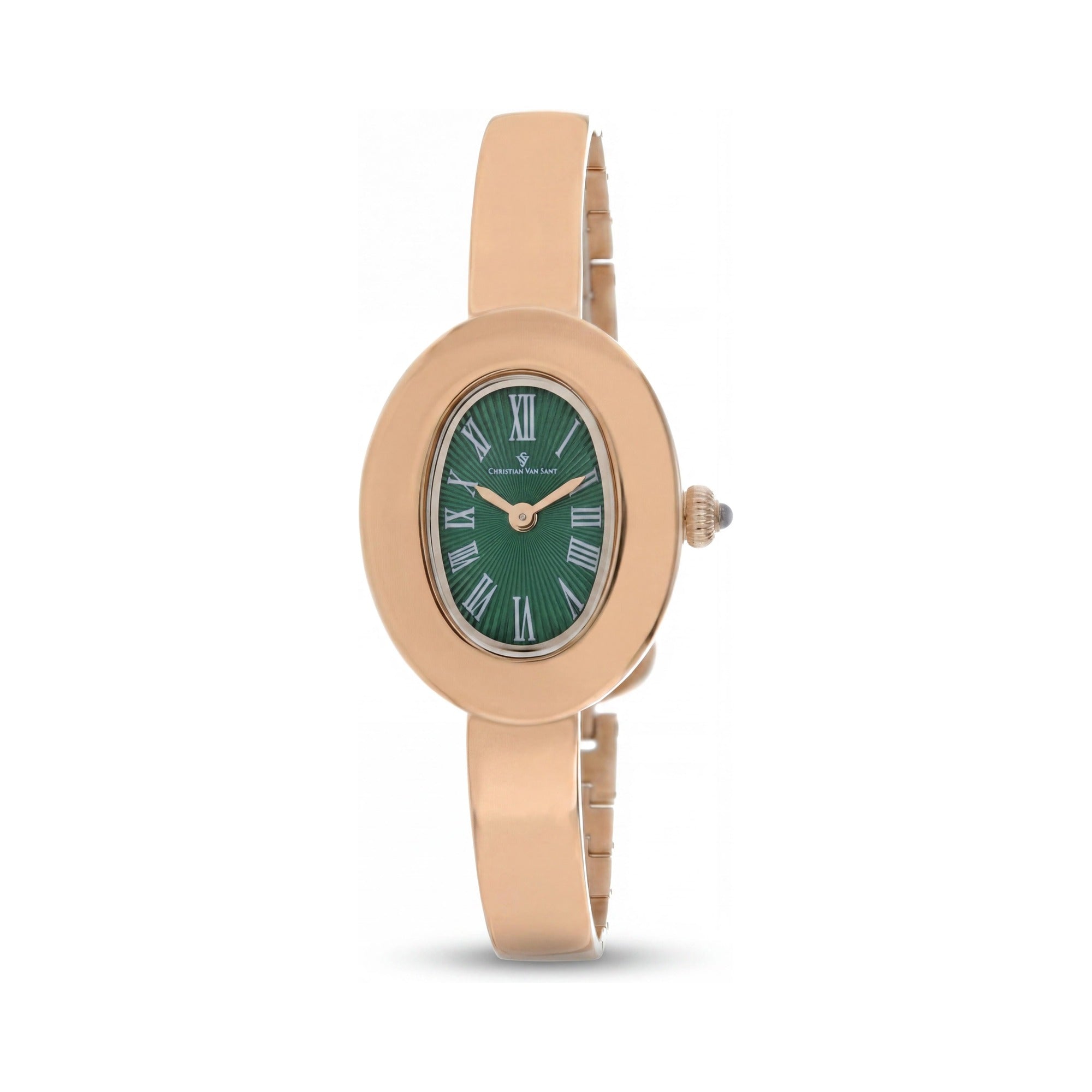 Christian Van Sant Women's Anora CV4340 Green Dial Stainless Steel Case & Bracelet Quartz Watch, Photo 1