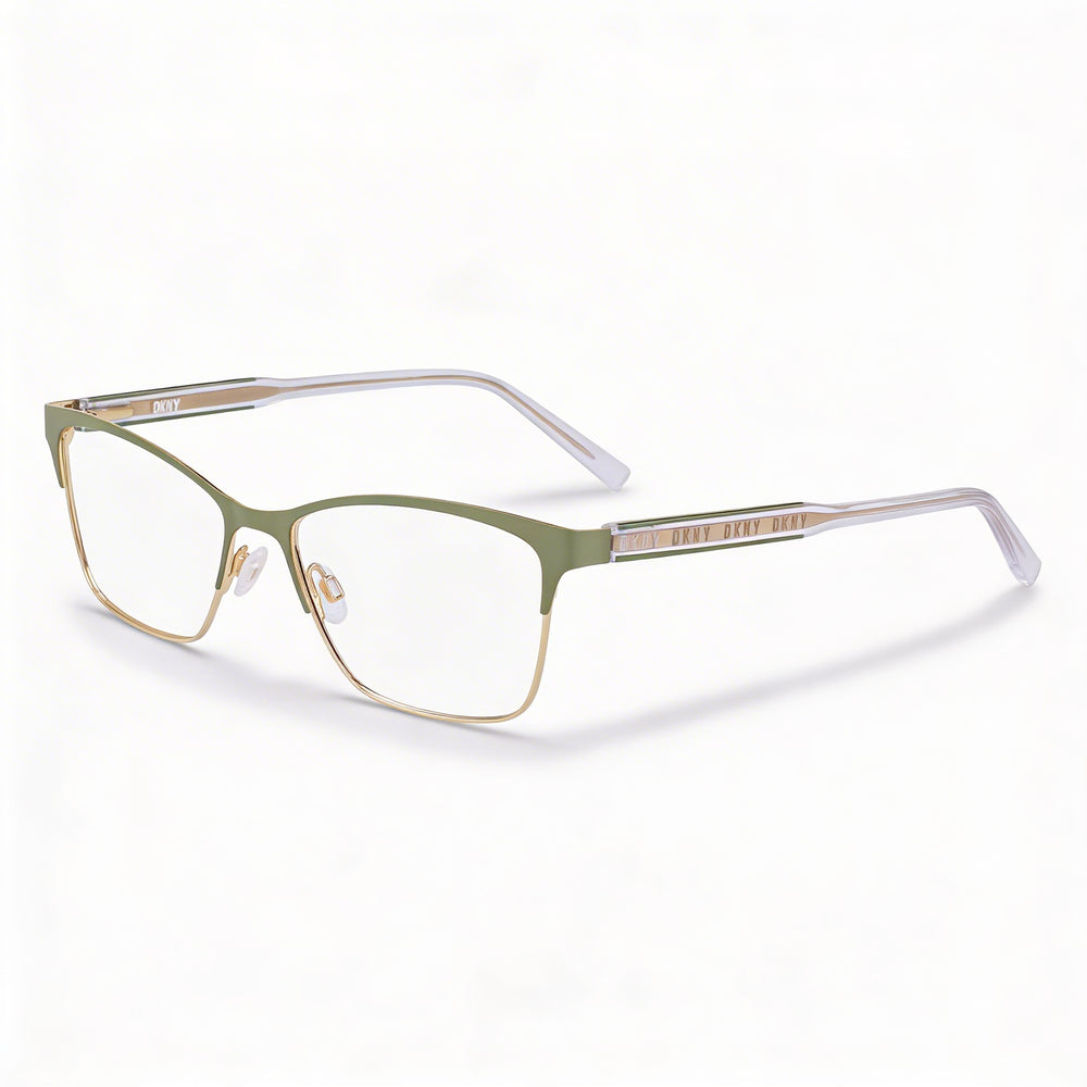 DKNY Dk3008 Unisex Eyeglasses with Metal Frame and Polycarbonate Lenses, Cargo Gold Color, 53mm Lens Width