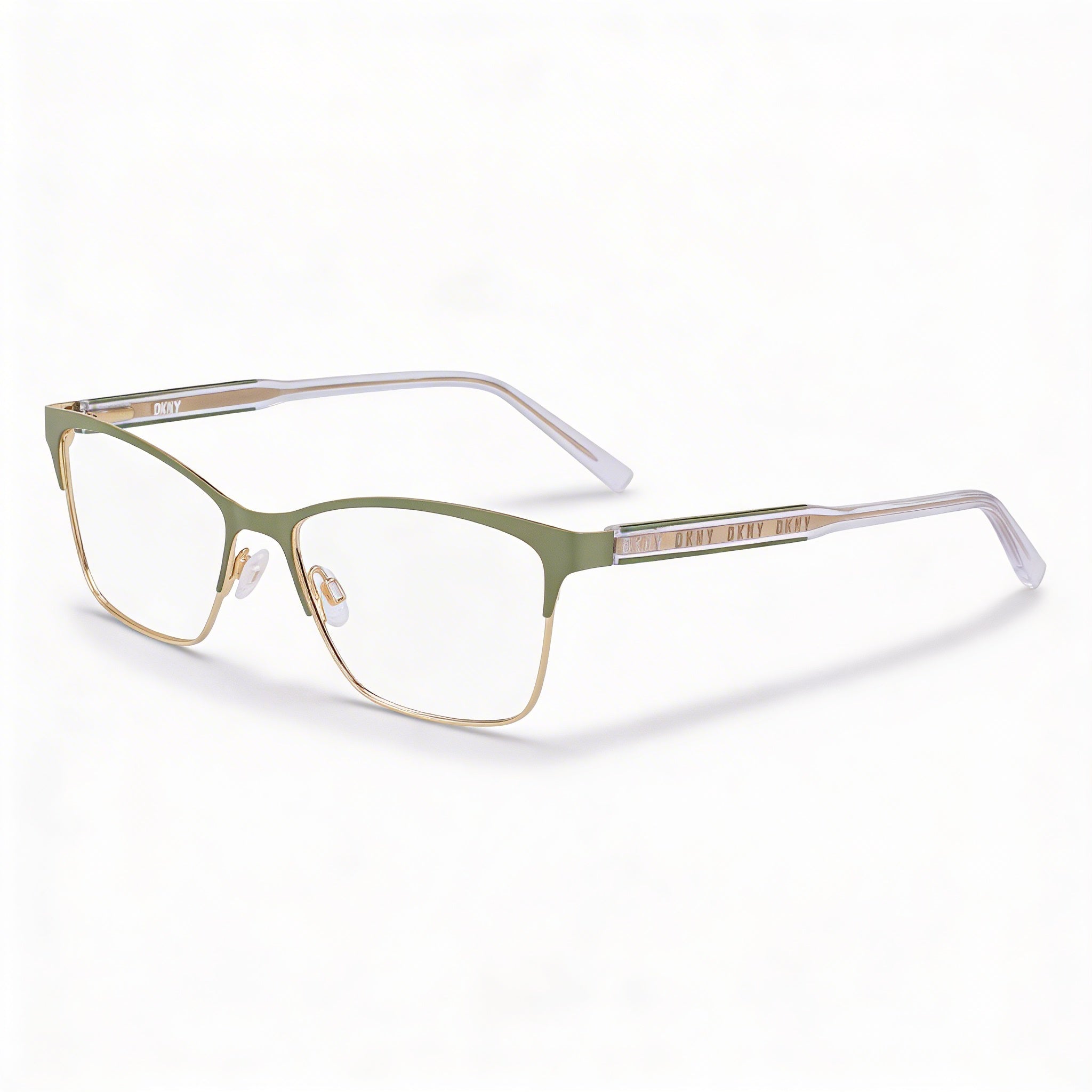 DKNY Dk3008 Unisex Eyeglasses with Metal Frame and Polycarbonate Lenses, Cargo Gold Color, 53mm Lens Width, Photo 1