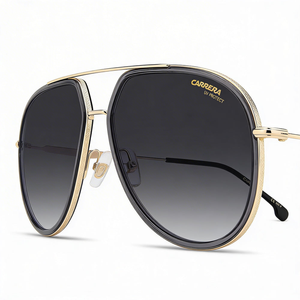 Carrera 295/S Unisex Pilot Grey Metal Polarized Grey Shaded 100% UV Protection Sunglasses 58mm