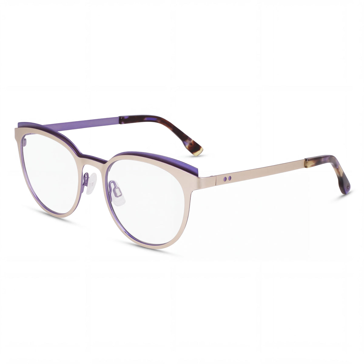 MCALLISTER Mc4541 Unisex Gold Acetate Eyeglasses with Clear Polycarbonate Lenses and 49mm Lens Width, 18mm Bridge, 140mm Temple Length, Photo 1