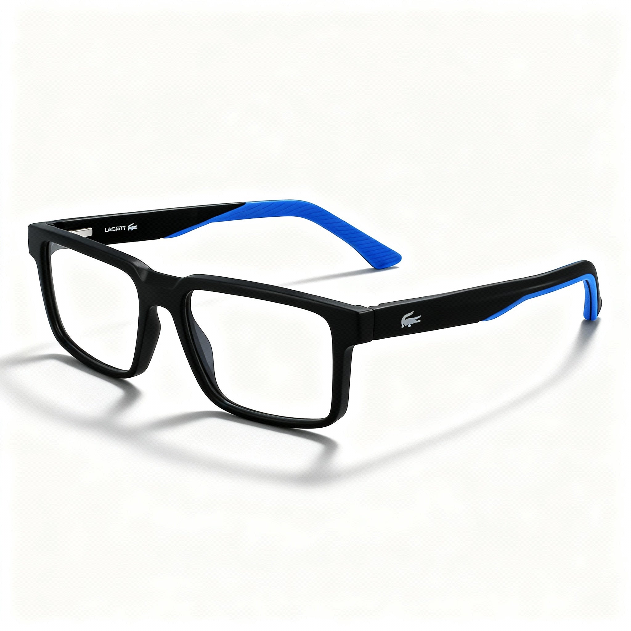 Lacoste Modern L2922 Unisex Injected Frame Sunglasses, Black, Polarized Polycarbonate Lenses, 55mm