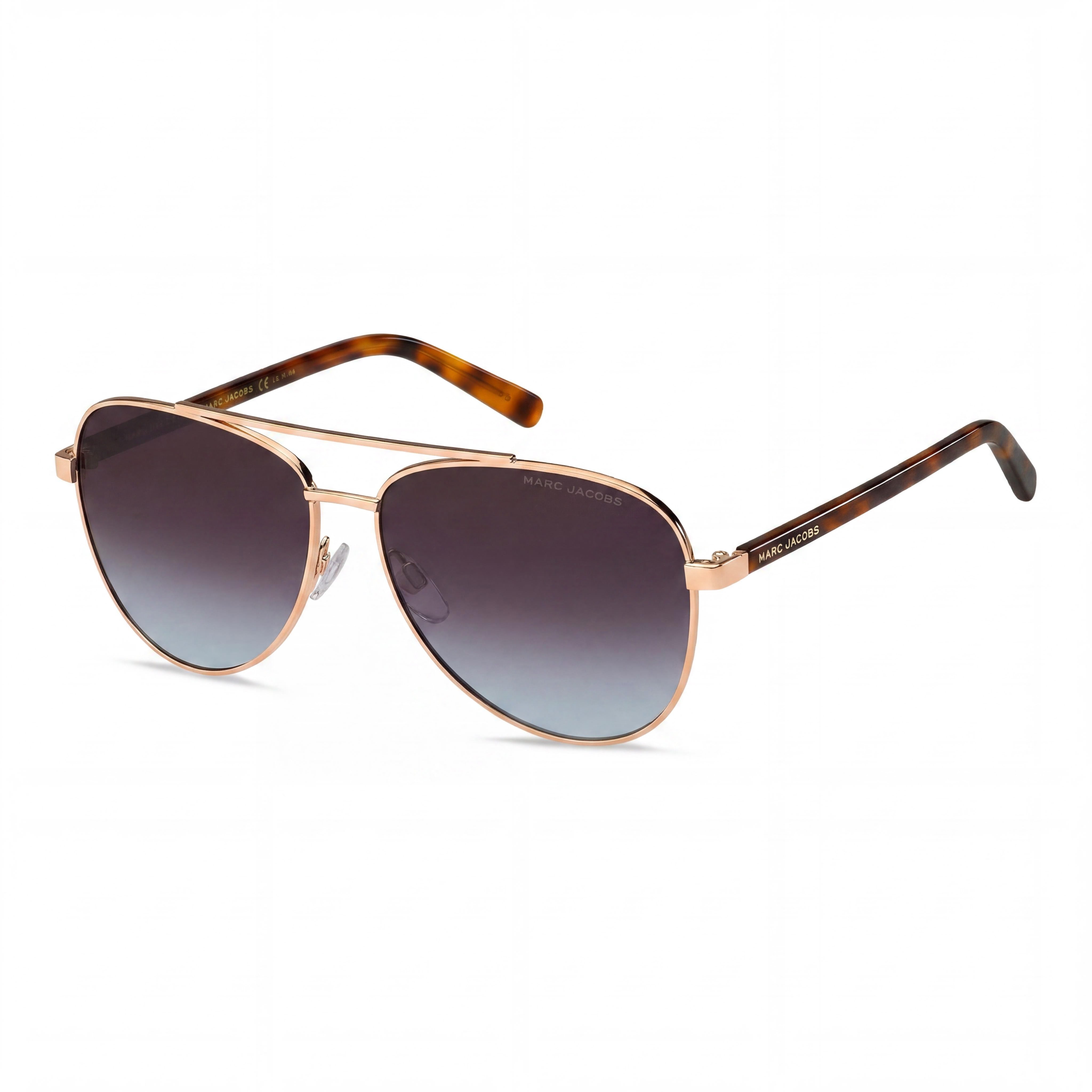 Marc Jacobs Casual Women's Gold Havana Metal Sunglasses with Brown Teal Non-Polarized Lenses 60mm, Photo 1
