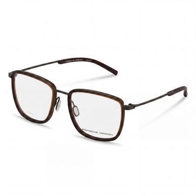 Gafas de sol Porsche Modern para hombre, color gris y marrón, con montura de acetato, lentes de policarbonato y protección UV, ancho de lente de 53 mm.