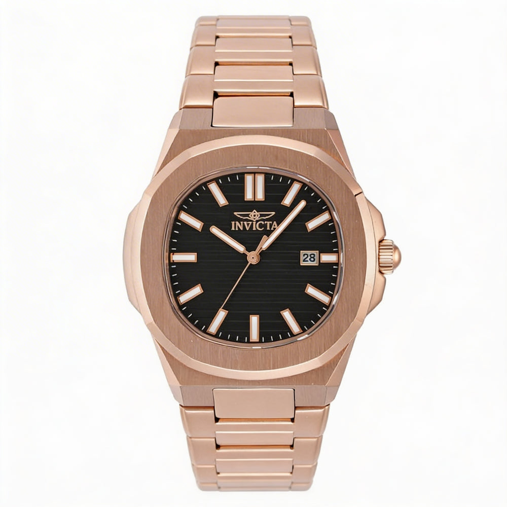 Invicta Speedway 48519 Unisex Rose-gold Stainless Steel Bracelet Brown Dial Quartz Watch 41mm
