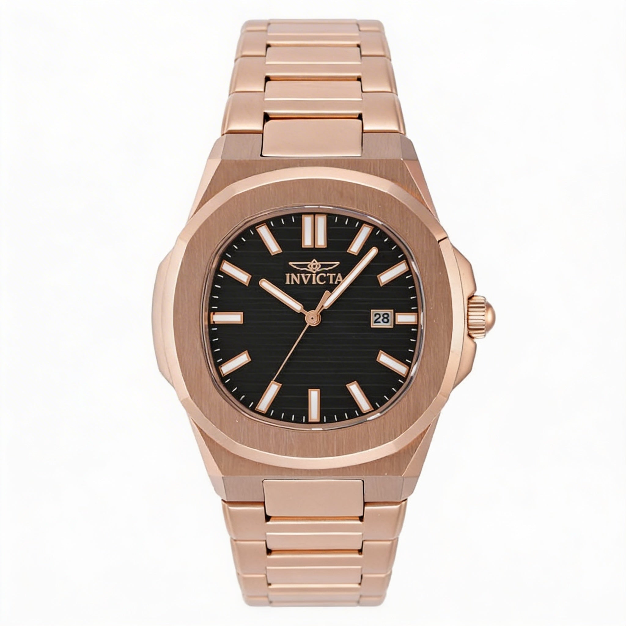 Reloj de cuarzo Invicta Speedway 48519 unisex de acero inoxidable en oro rosa y esfera marrón de 41 mm., Photo 2